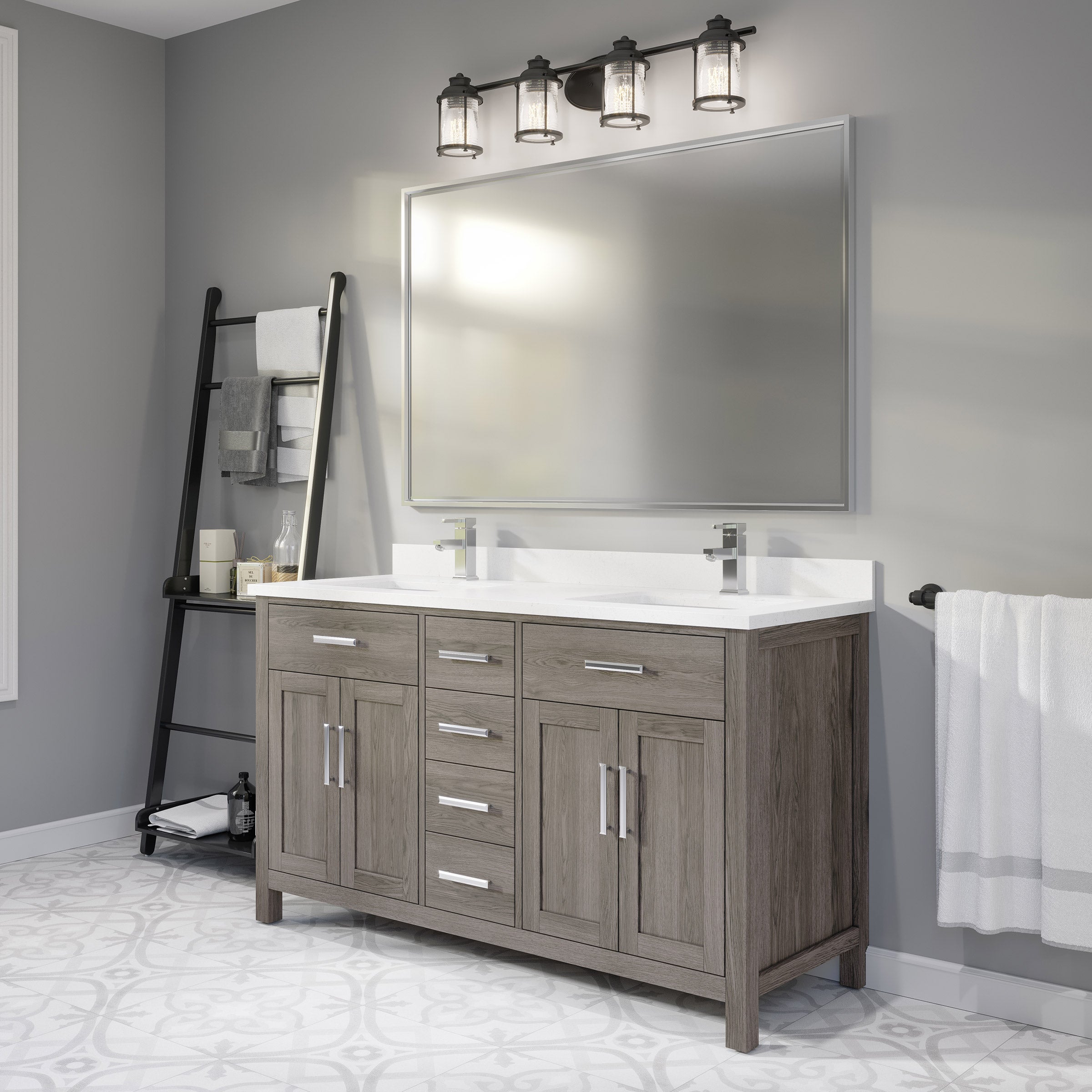 Katie Bath Vanity by Studio Bathe in Gray