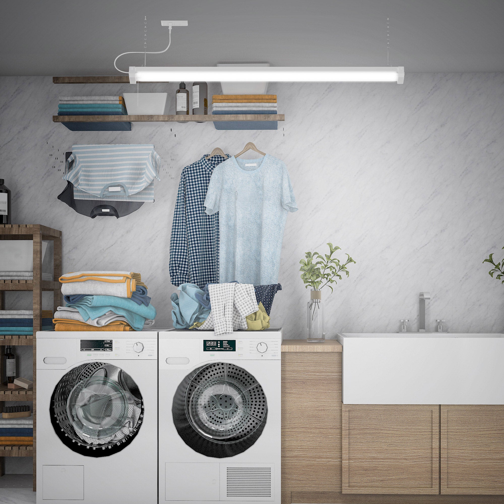 Feit 5,000 Lumen Shop Light with Motion Detection, 4-pack