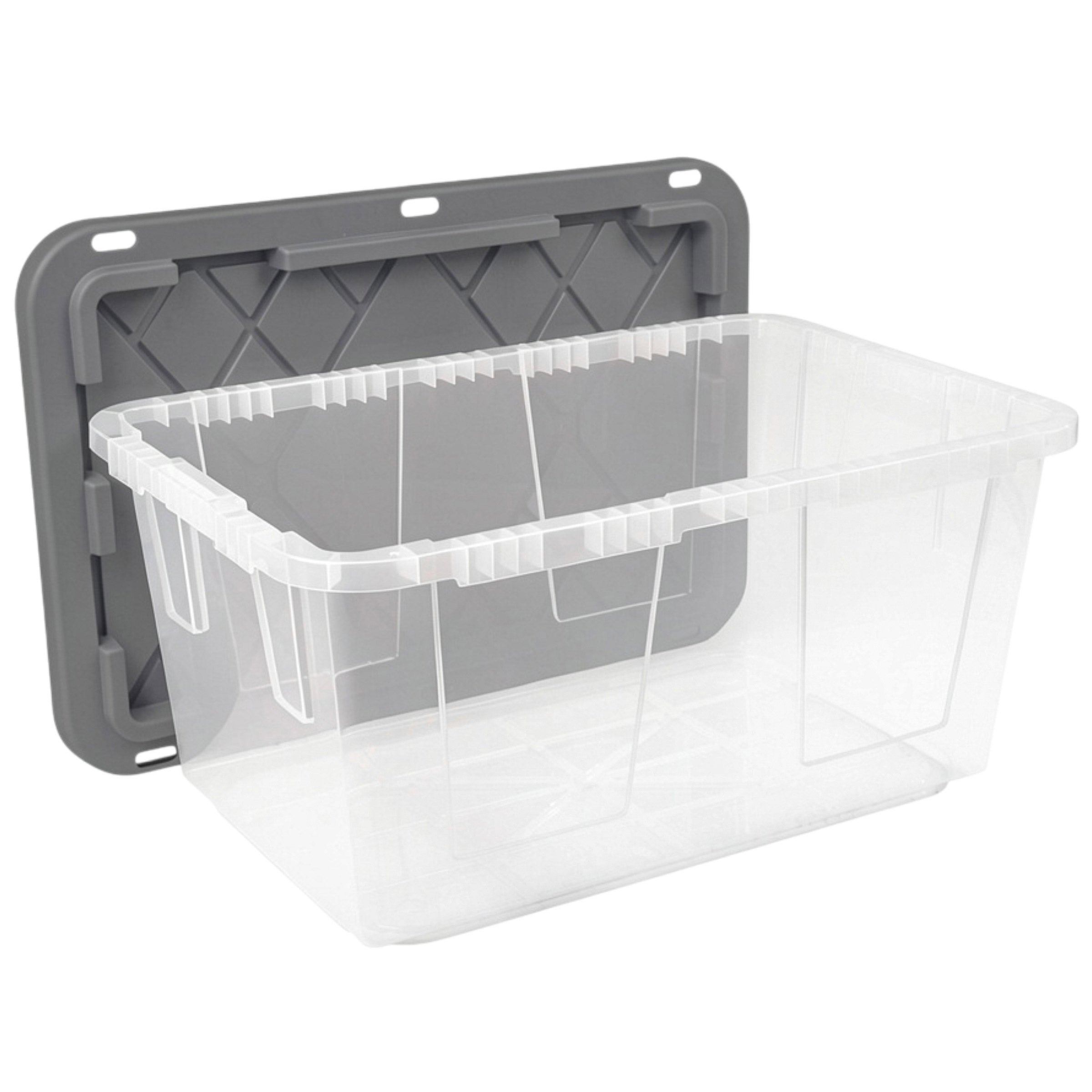 Greenmade 27 Gallon Clear Storage Bin, 8‑pack