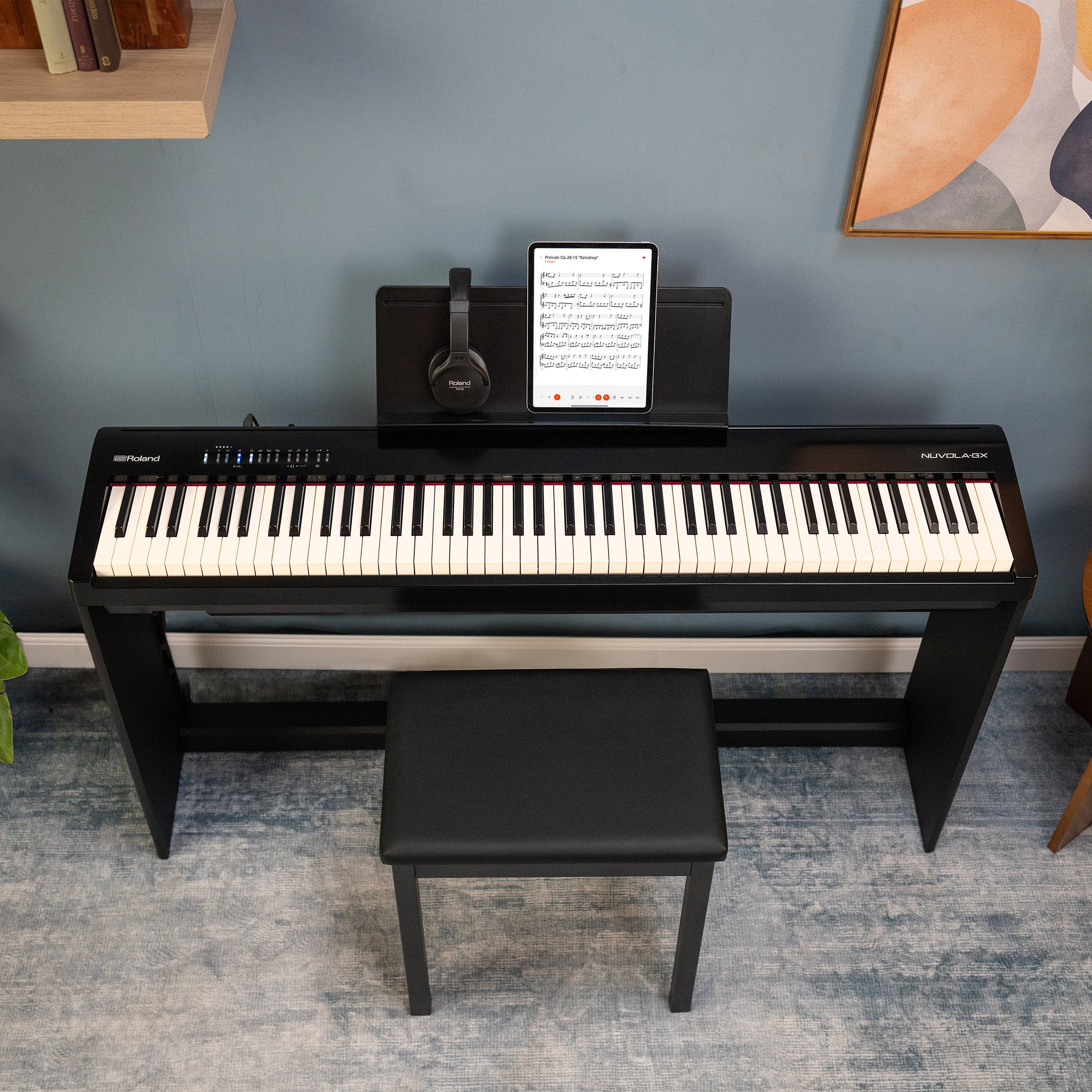 Roland NUVOLA-GX Digital Piano with Stand and Headphones Bundle