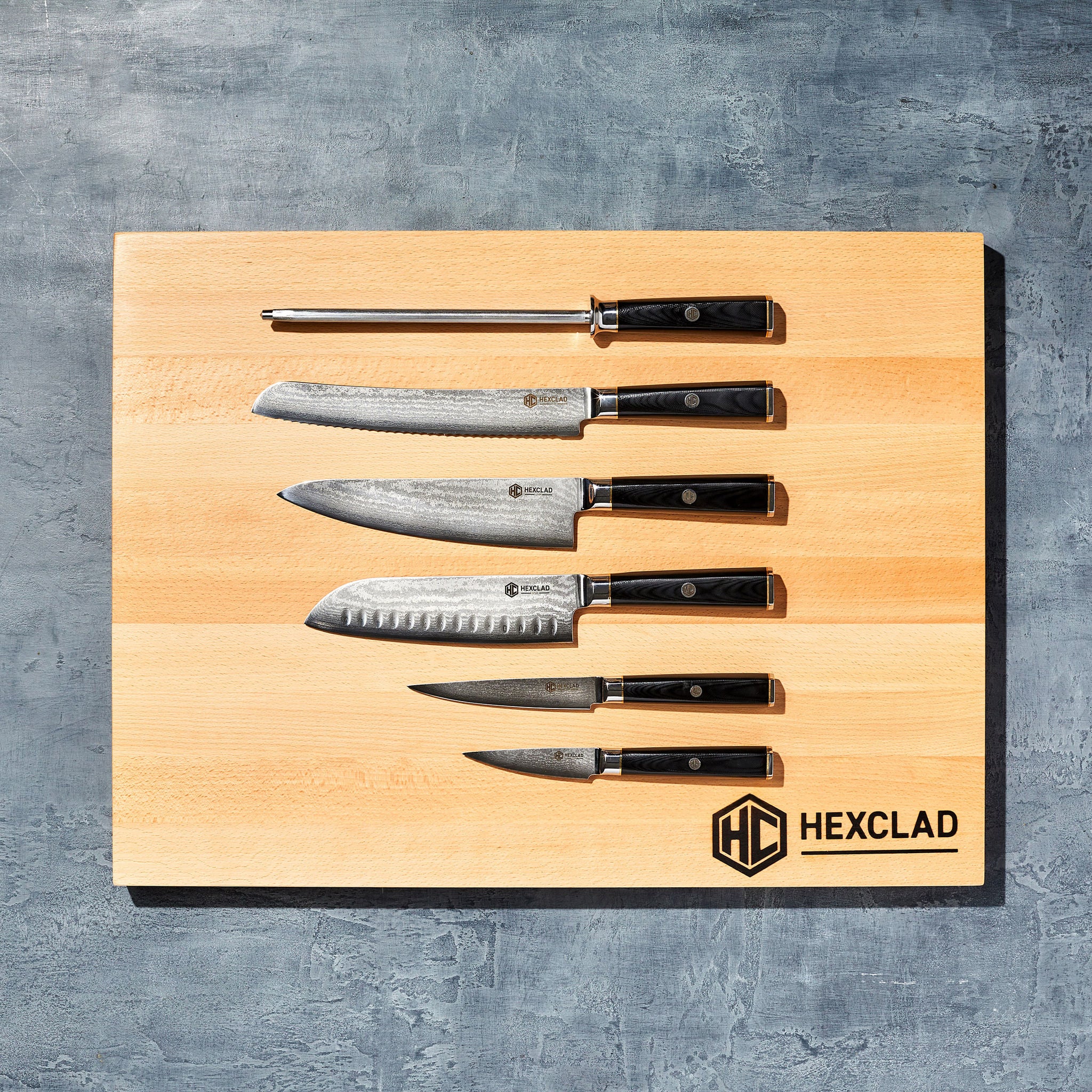 Hexclad Master Series 7-piece Knife Block Set