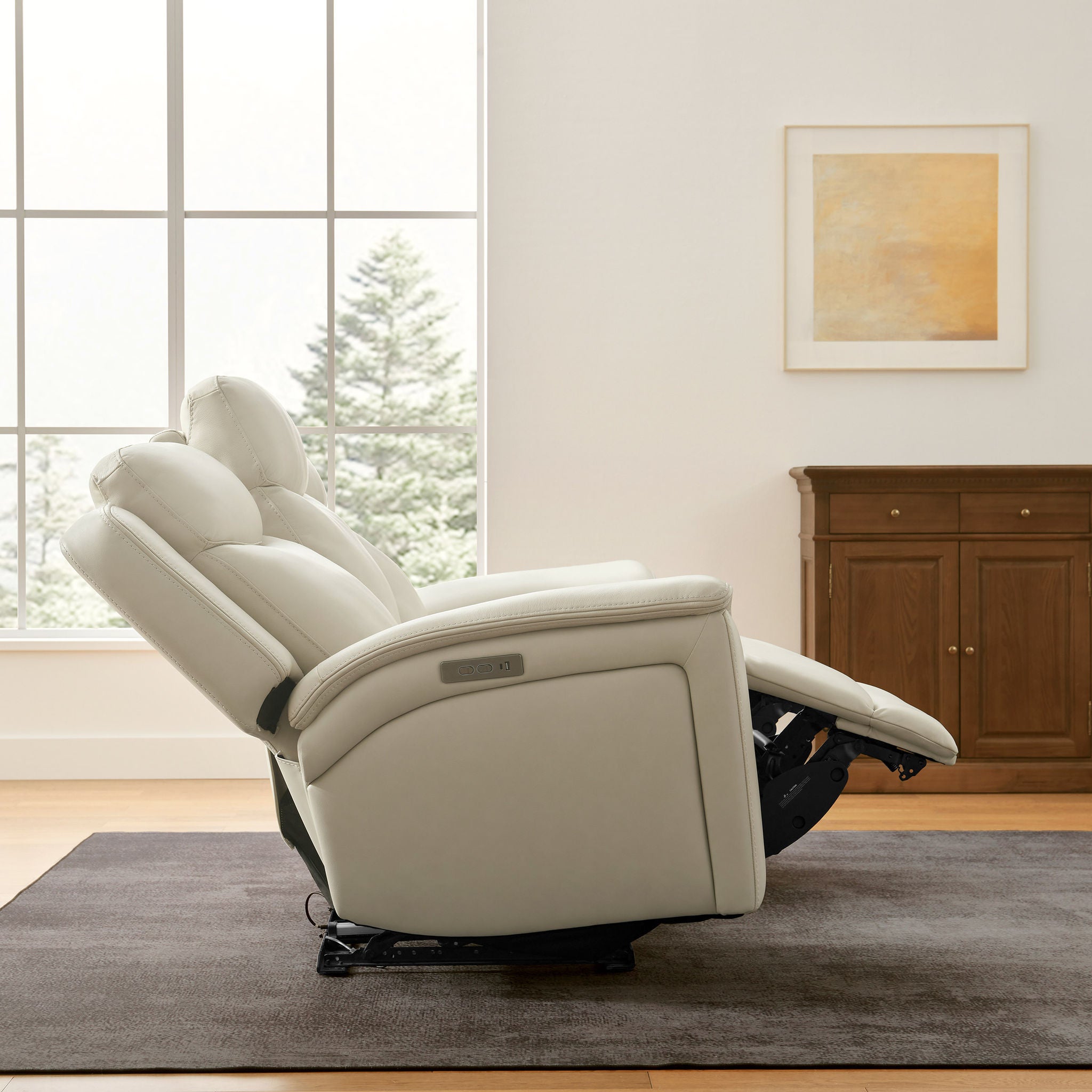Sanders Leather Power Reclining Sofa with Power Headrests