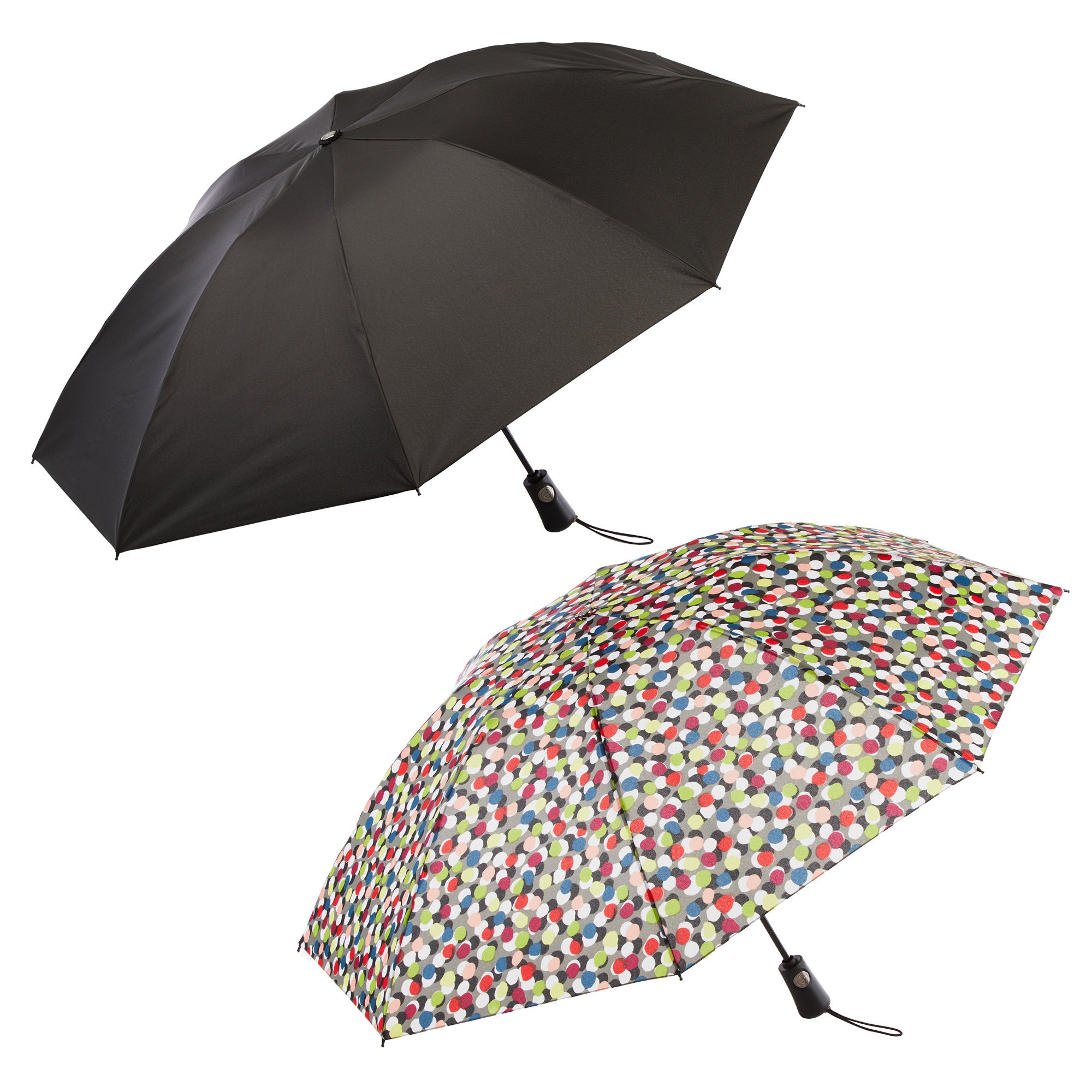 Totes Recycled Automatic Compact InBrella, 2-pack – Reverse Close Umbrella