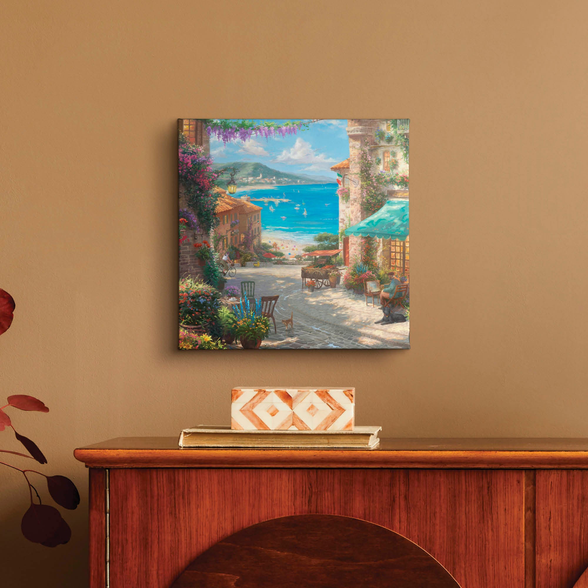 Thomas Kinkade Studios Travel-themed 14x14 Gallery Wrapped Canvas Art