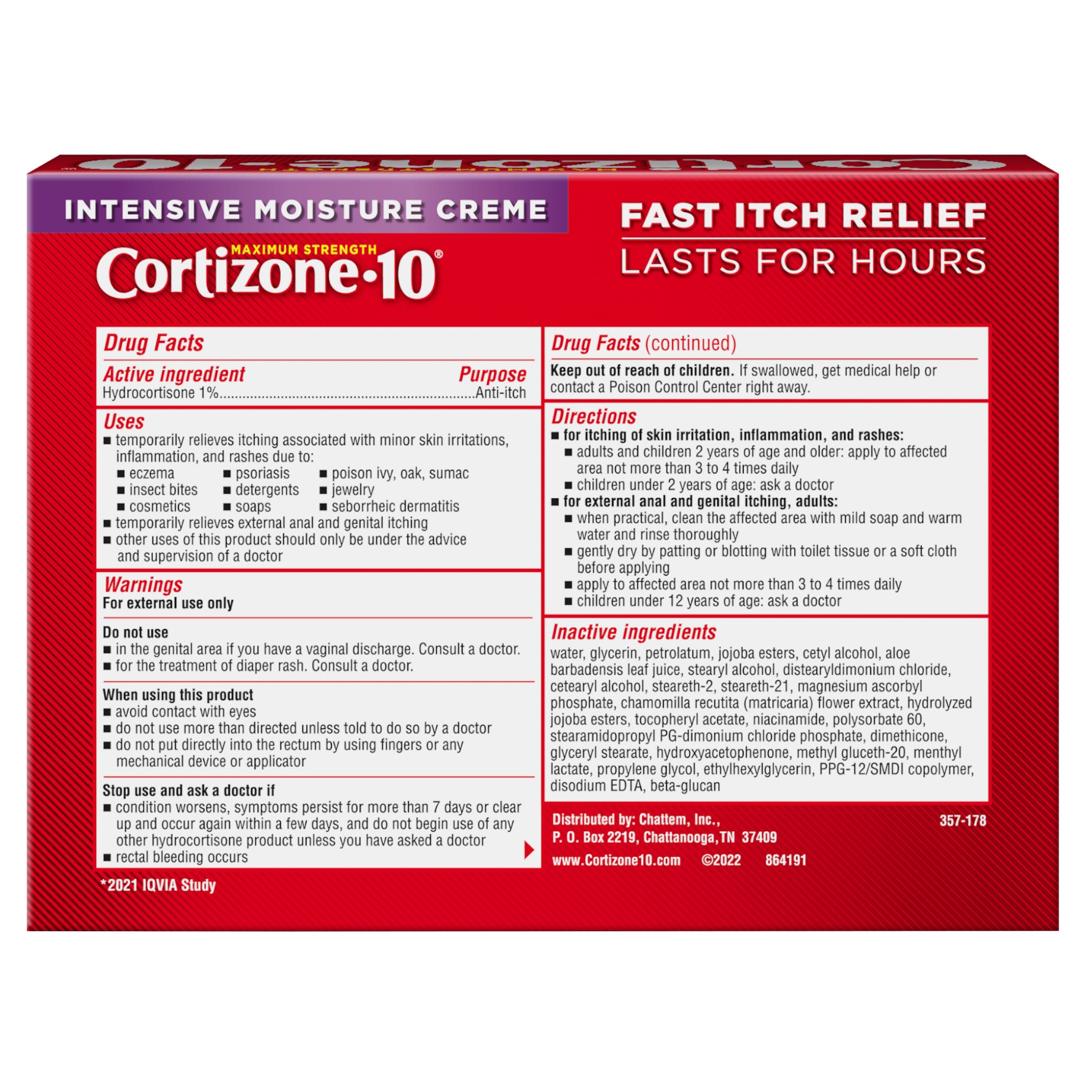Cortizone-10 Intensive Healing Anti-Itch Creme, 4 Ounces