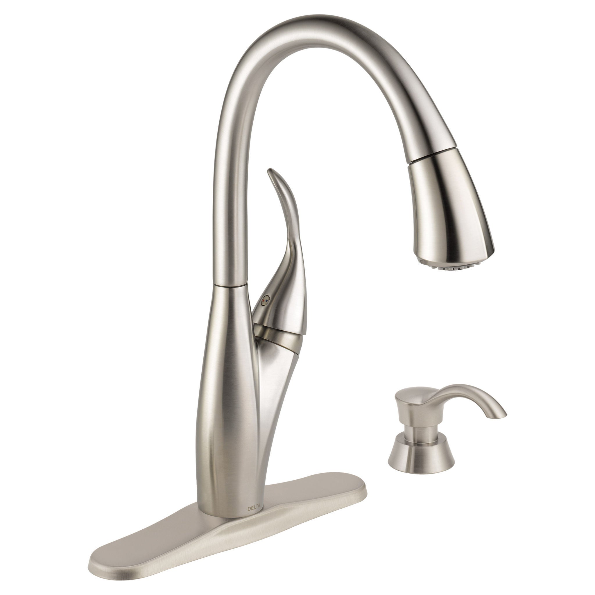 Delta Berkley Pulldown Kitchen Faucet and Soap Dispenser
