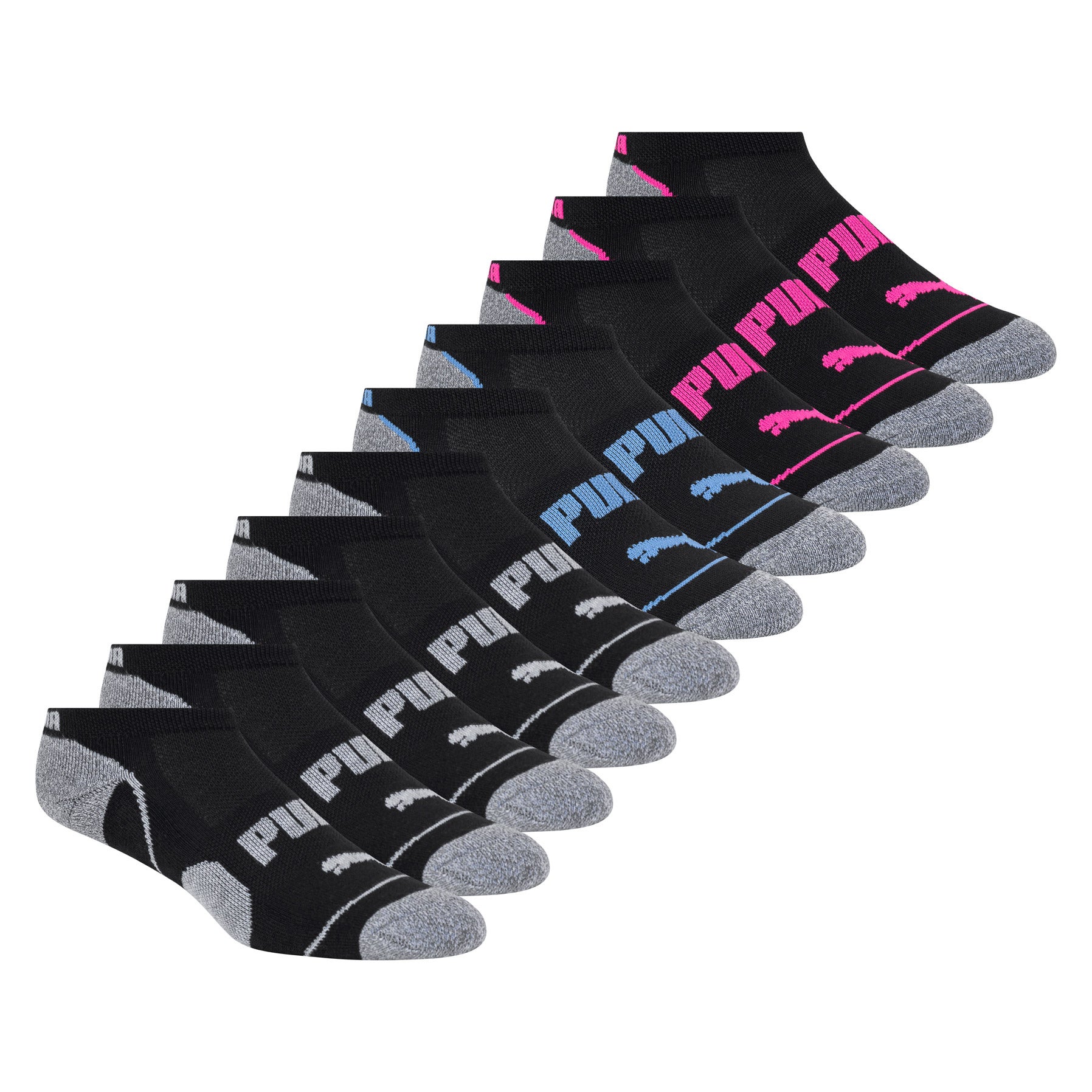 PUMA Women's No Show Sock, 10-pair
