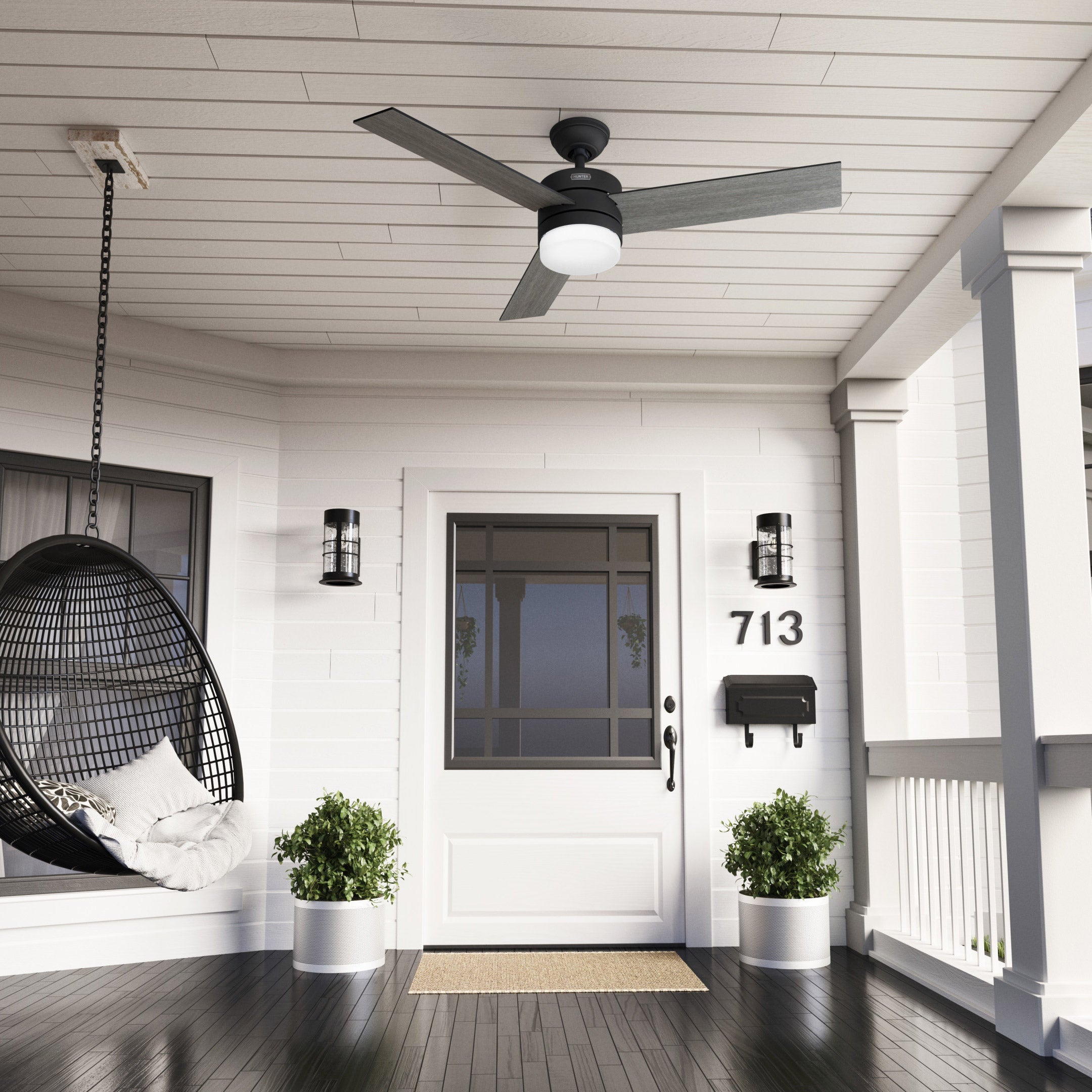 Hunter Exeter 54” 3-Blade Indoor / Outdoor Ceiling Fan