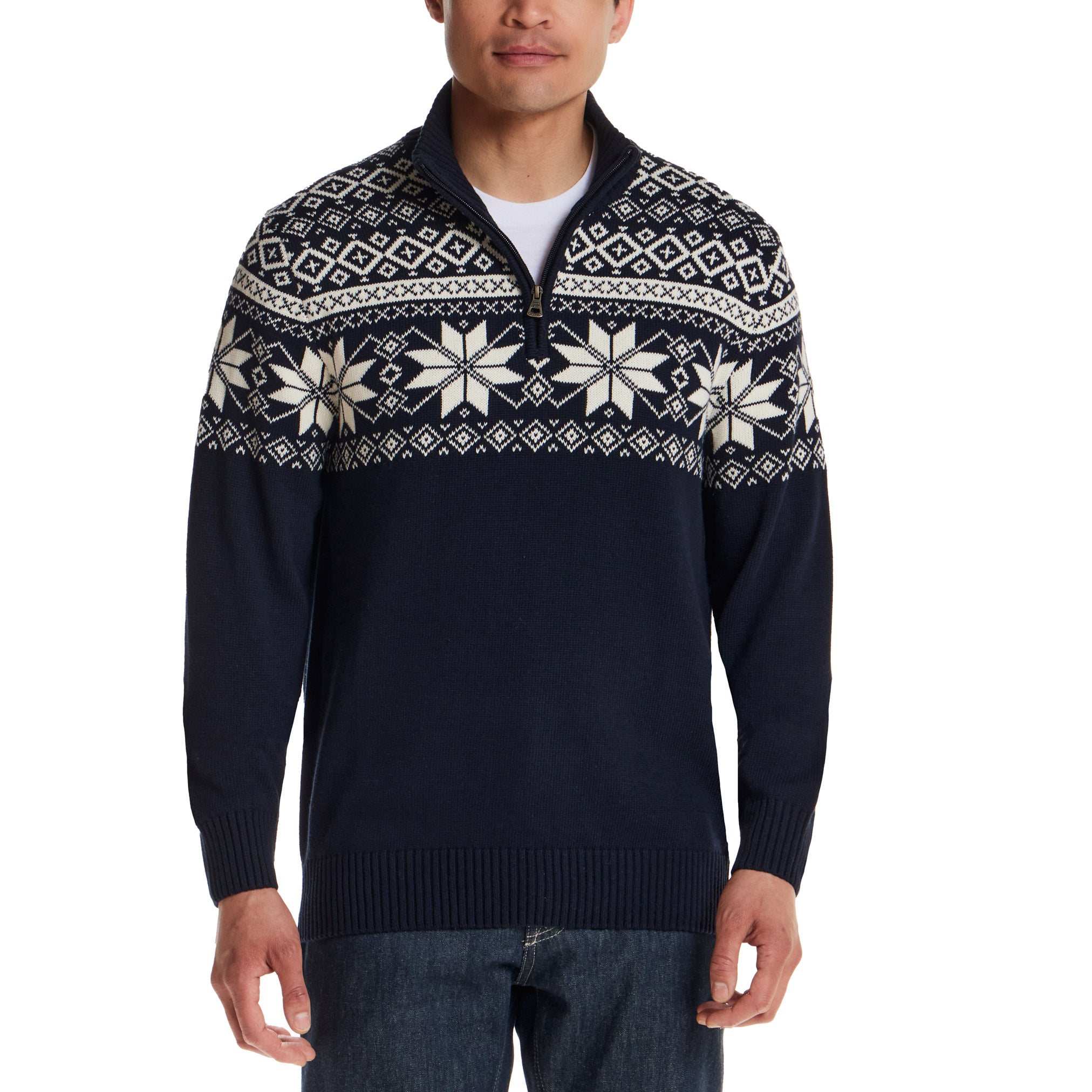 Weatherproof Vintage Men's 1/4 Zip Holiday Sweater