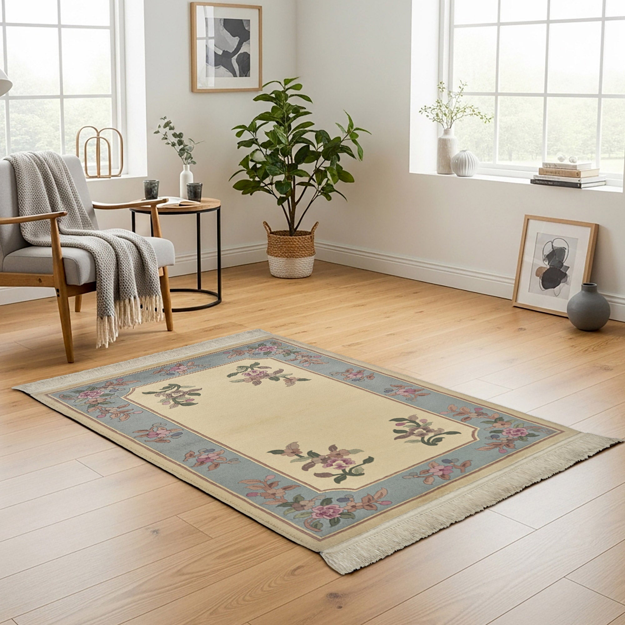 Pagoda Hand Knotted Rug Collection, Prilly Ivory