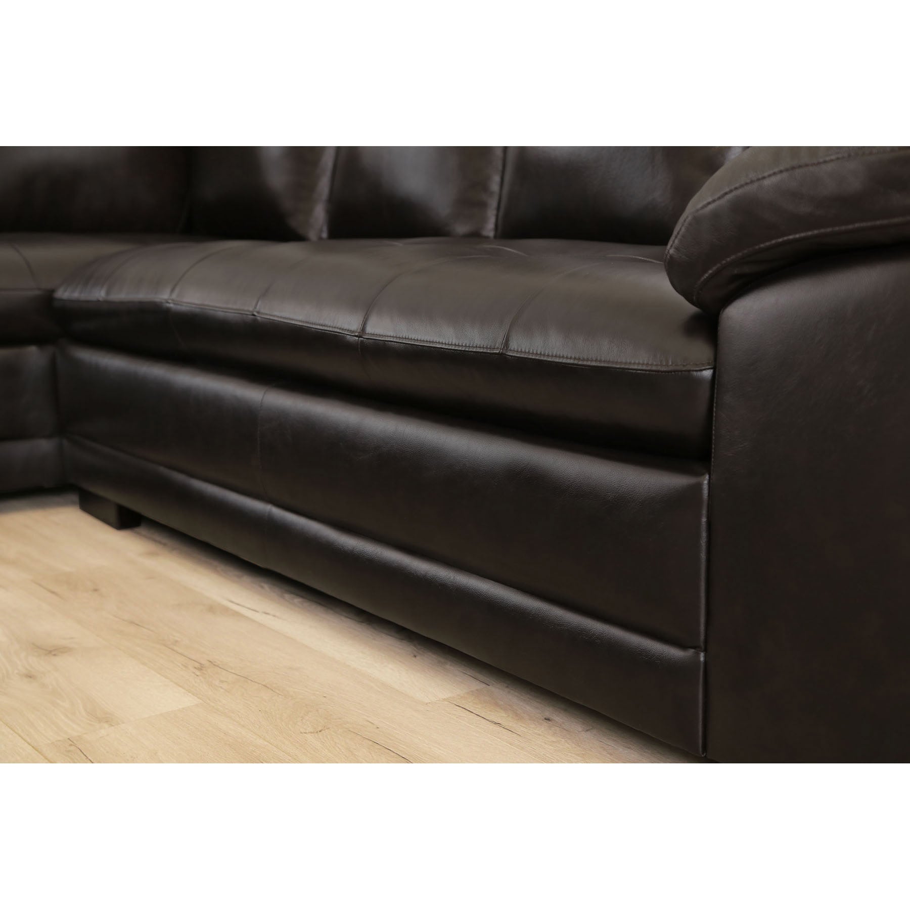Markham Leather Sectional with Ottoman
