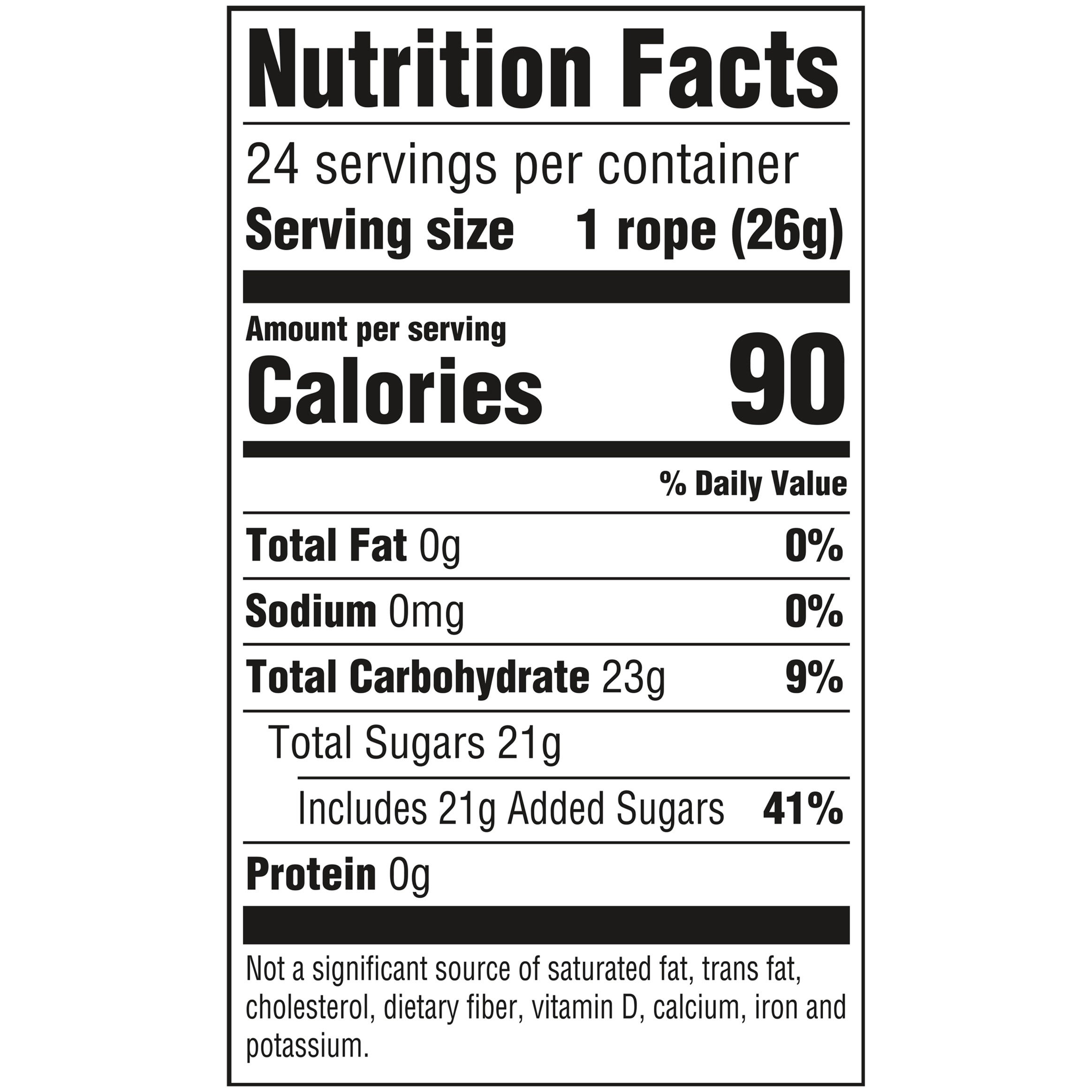 Nerds Rainbow Ropes, 0.92 oz, 24-Count