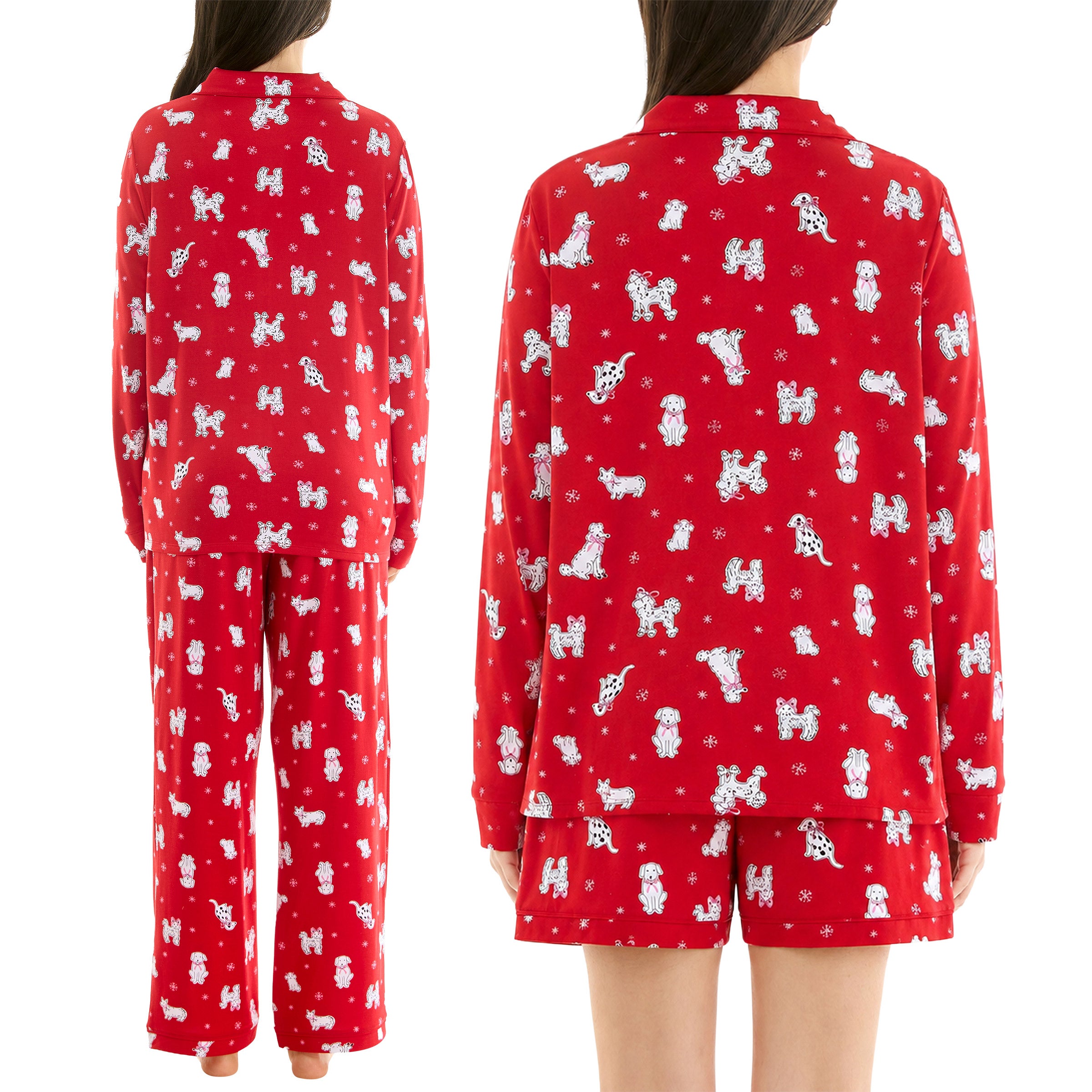 Jaclyn Women's Holiday 3-piece Notch Collar PJ Set
