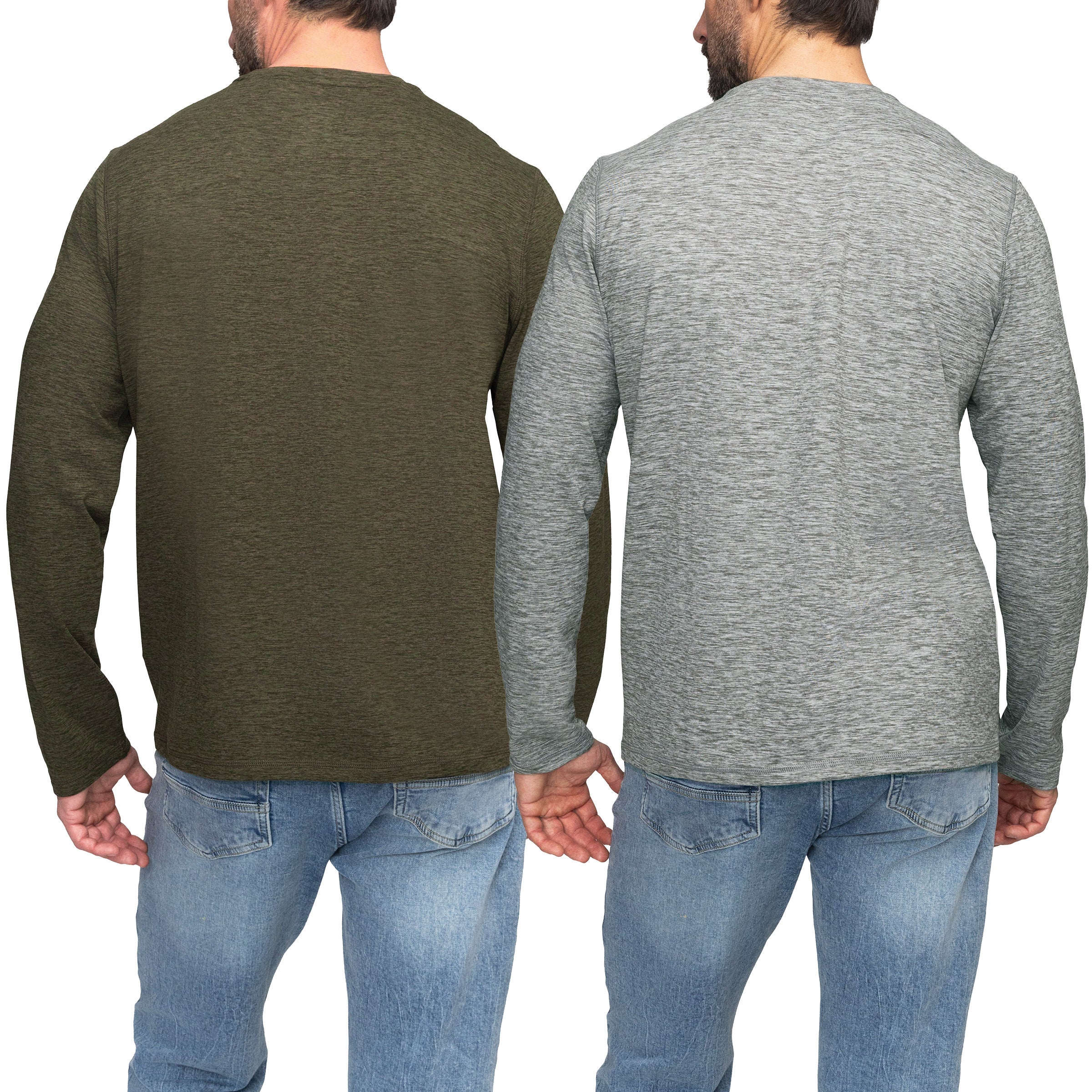 Rugged Elements Men's Long Sleeve Crew Tee, 2-pack
