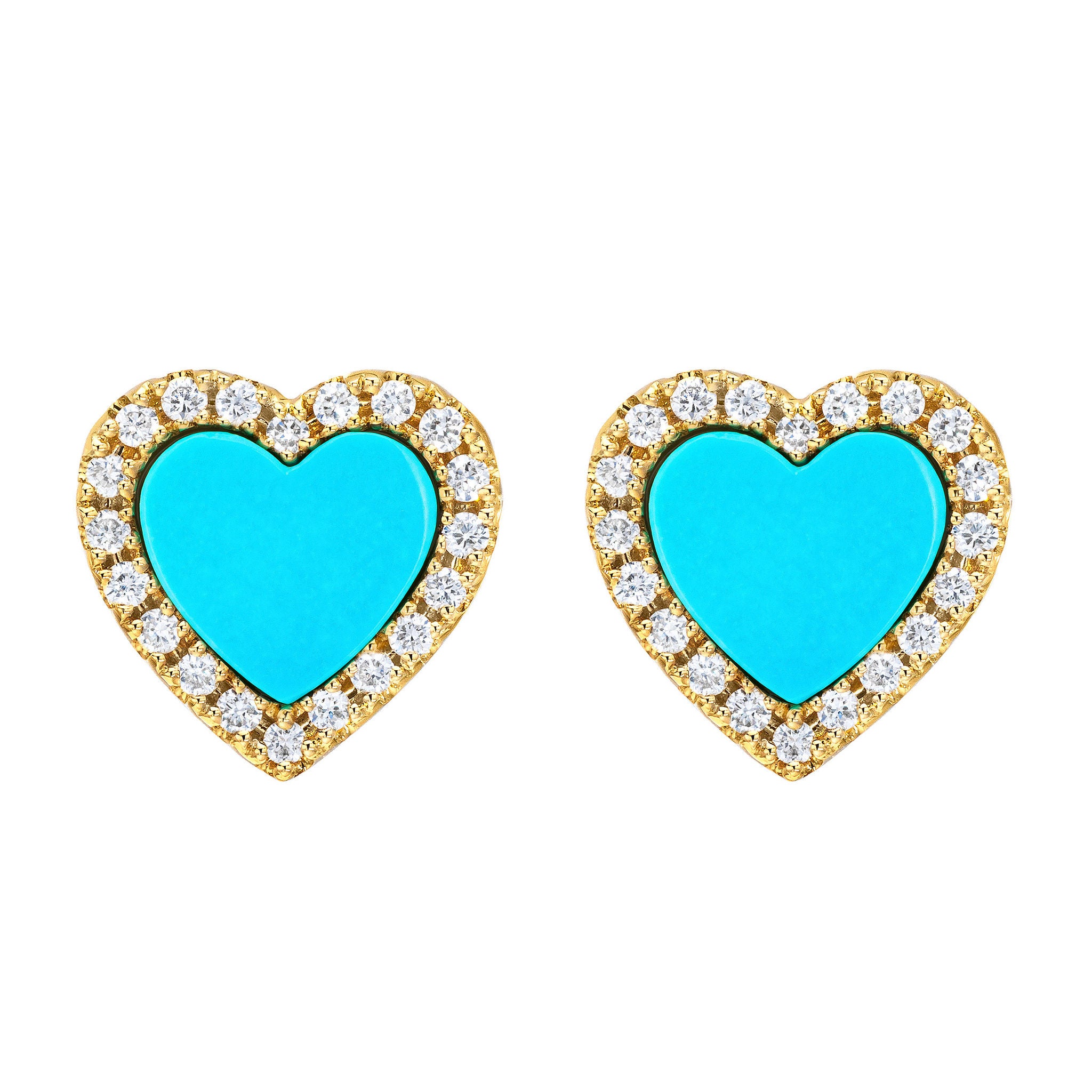 Gemstone and Diamond 14kt Yellow Gold Earrings