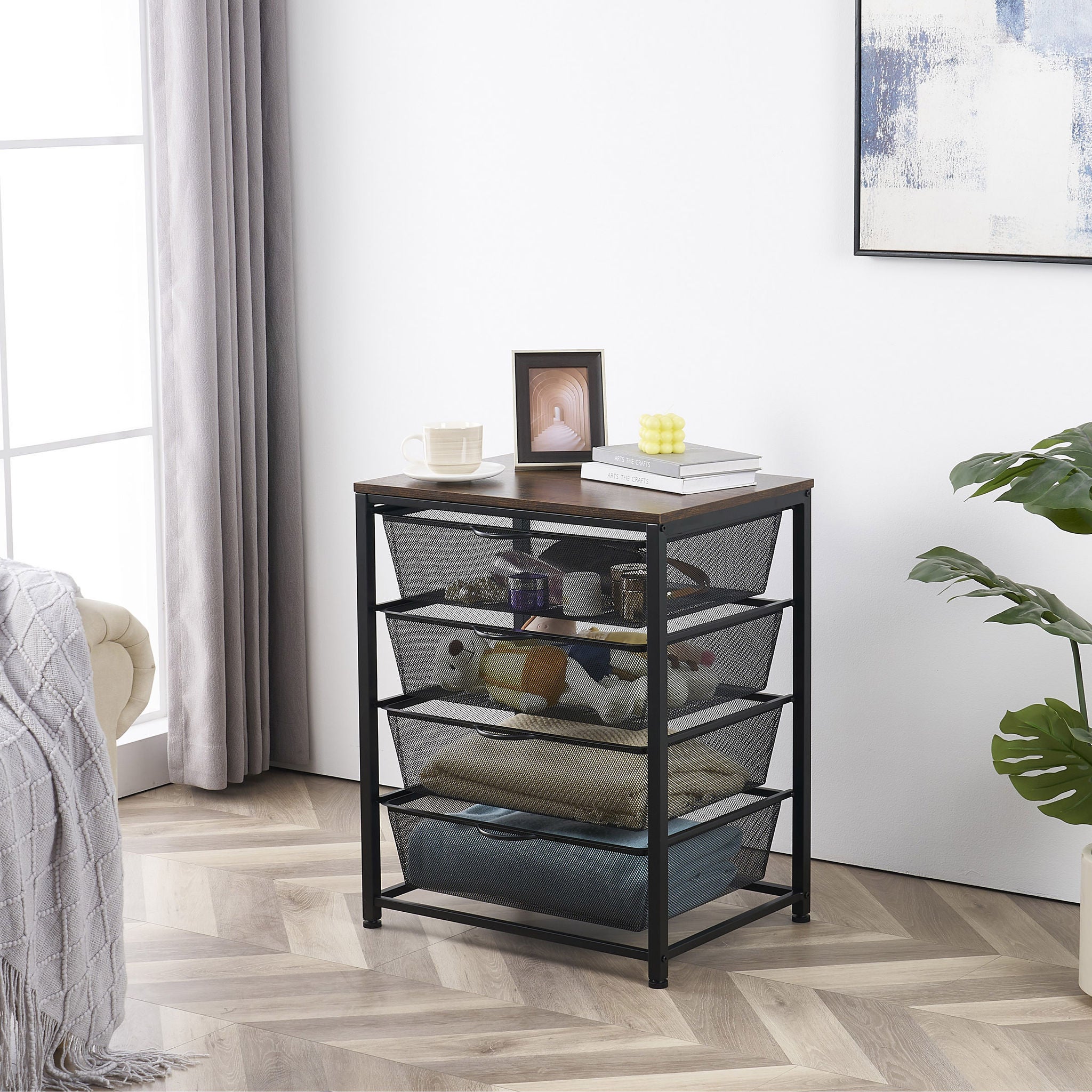 4 Drawer Rolling Cart