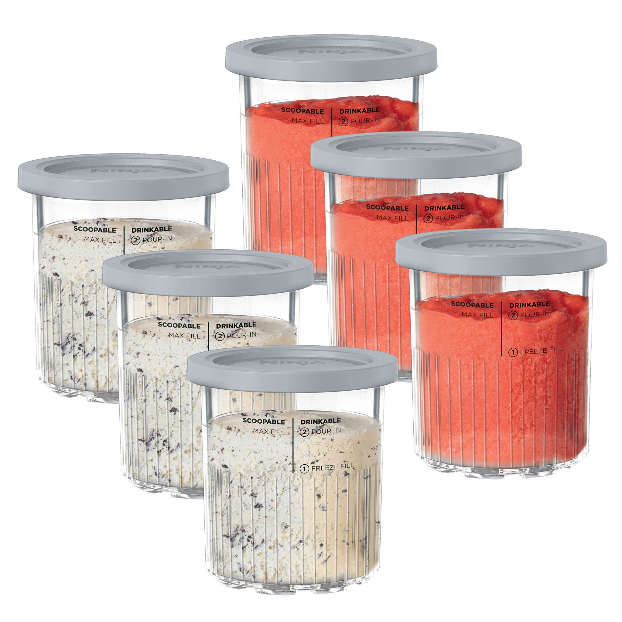 Ninja CREAMi XL 24oz Tubs and Lids, 6-pack
