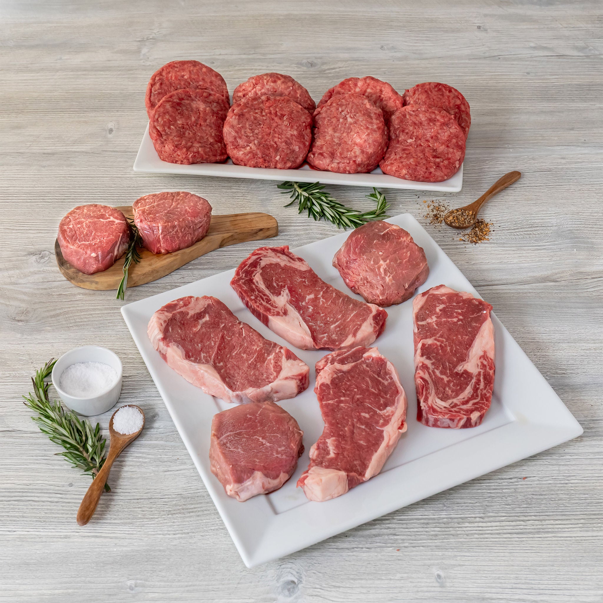 Chicago Steak Premium Angus Beef Butcher Assortment, 17 Total Packs, 8 Lbs. Total