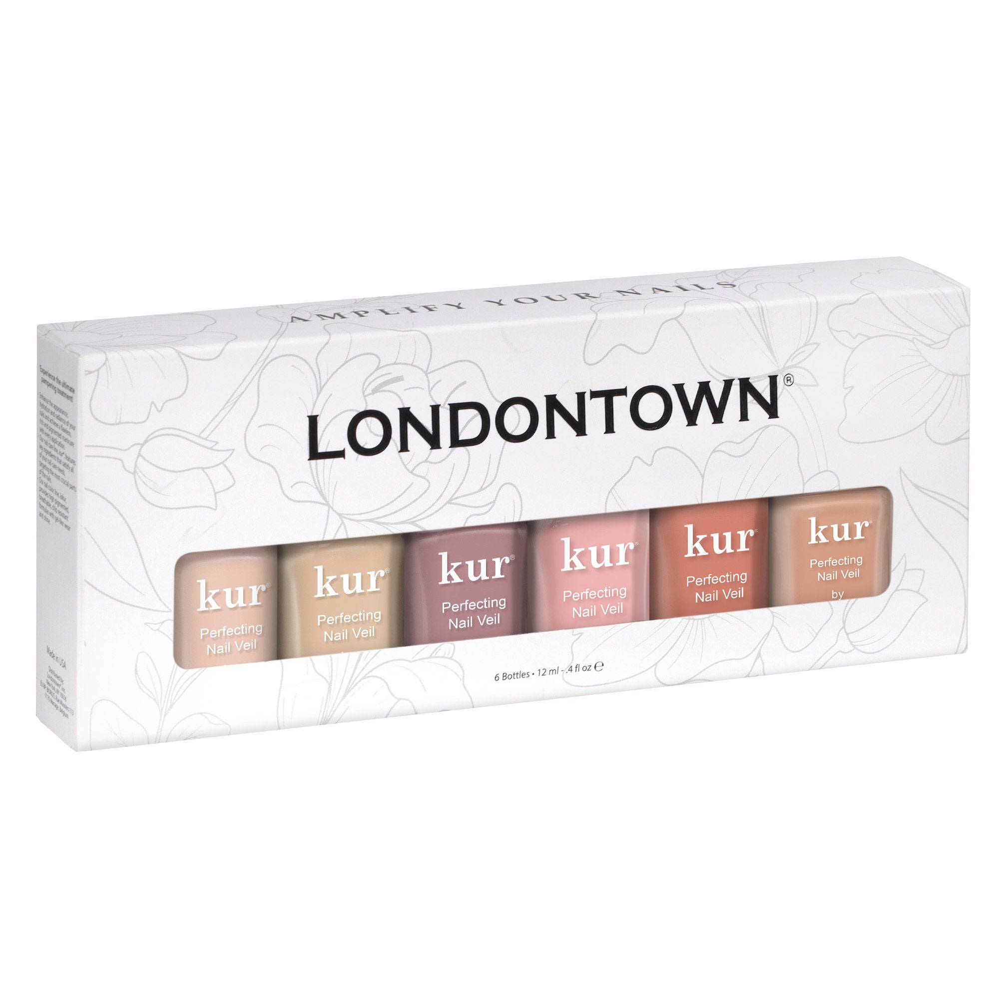 kur by Londontown Perfecting Nail Veil, 0.4 fl oz, 6-pack