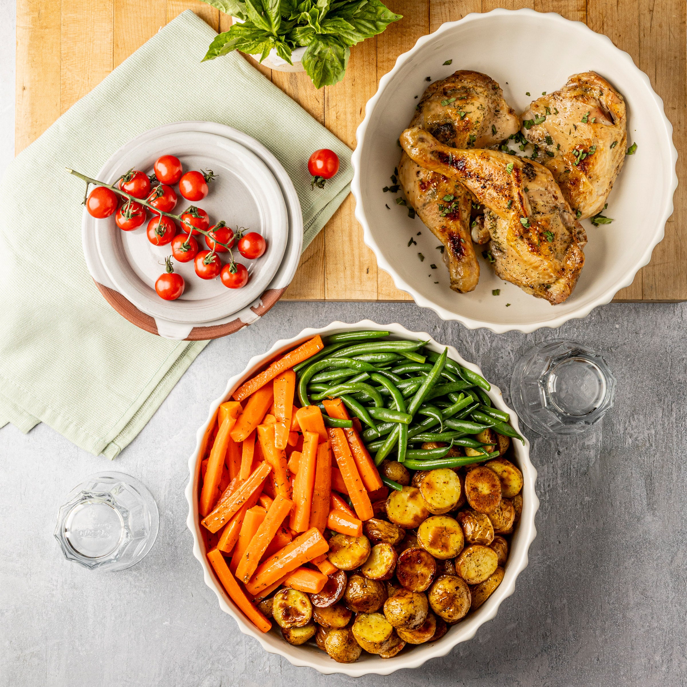 Trudeau Nesting Serving Bowls, 2-piece