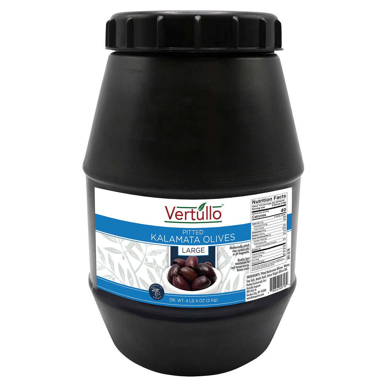 Vertullo, Pitted Kalamata Olives, Large, 68 oz