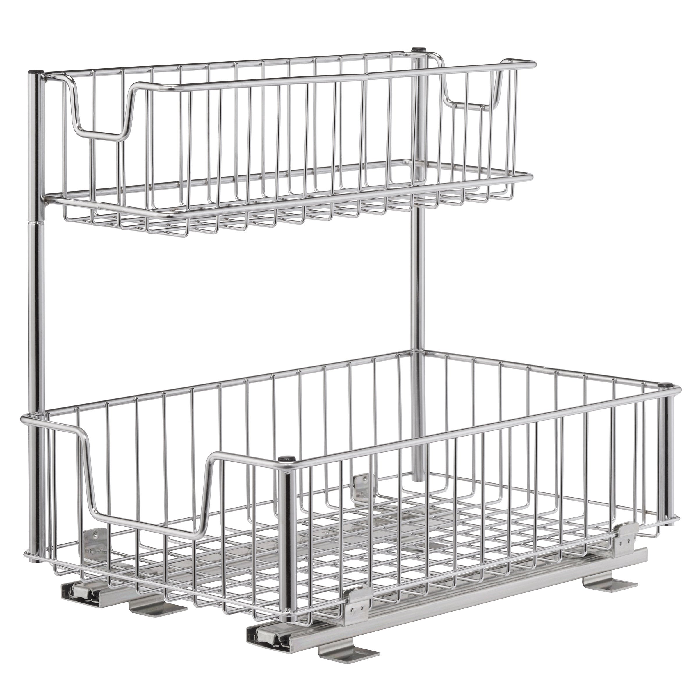 TRINITY Wire Undersink Organizer with Slide, 2-pack