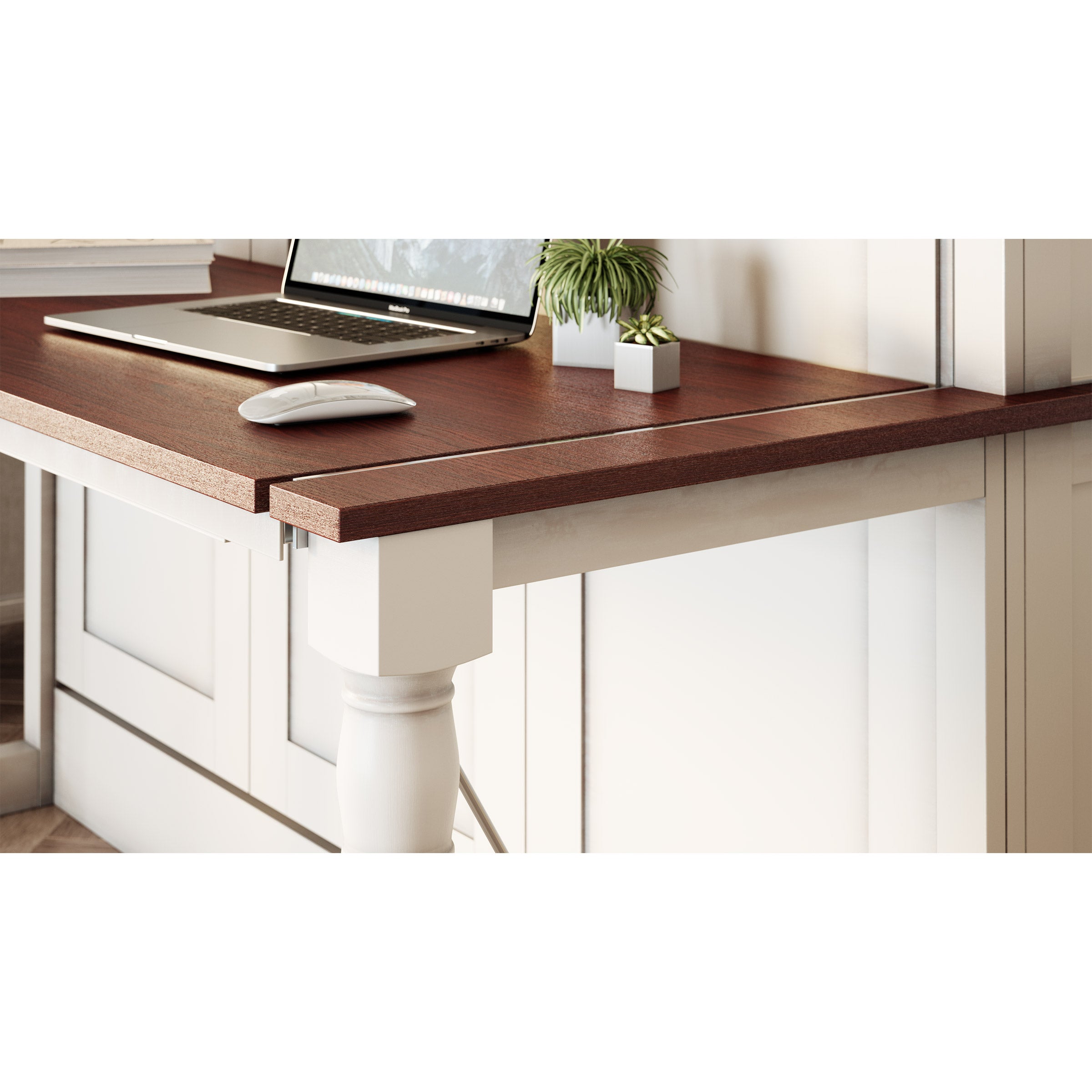 Perth Queen Portrait Wall Bed with Desk