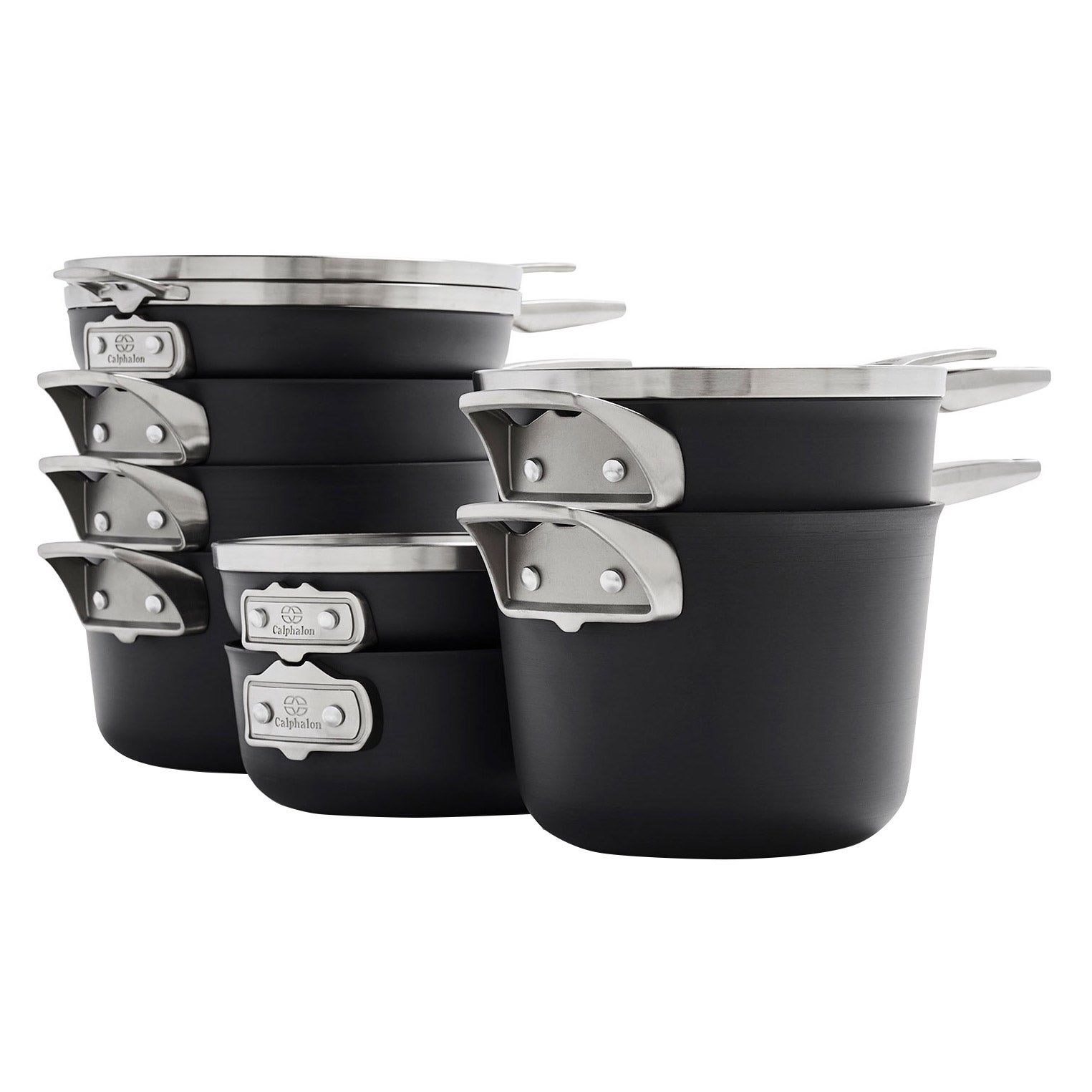 Calphalon Premier Non-Stick MineralShield 12-piece Space-Saving Cookware Set