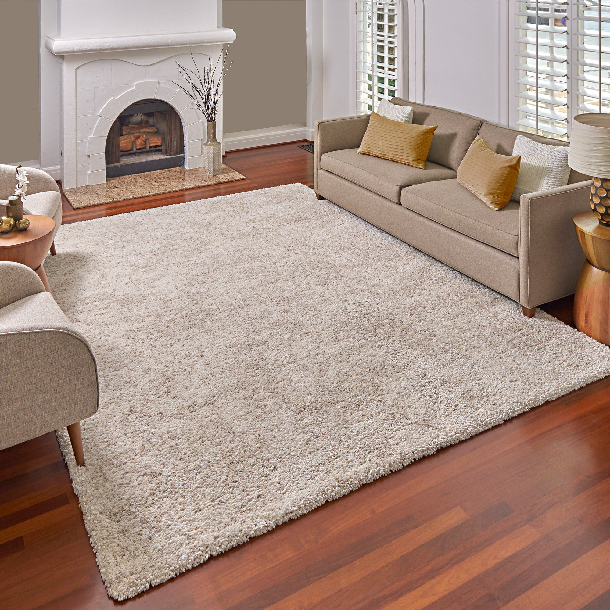 Thomasville Hudson Ultra Soft Luxury Shag Area Rug, Colmar Cream