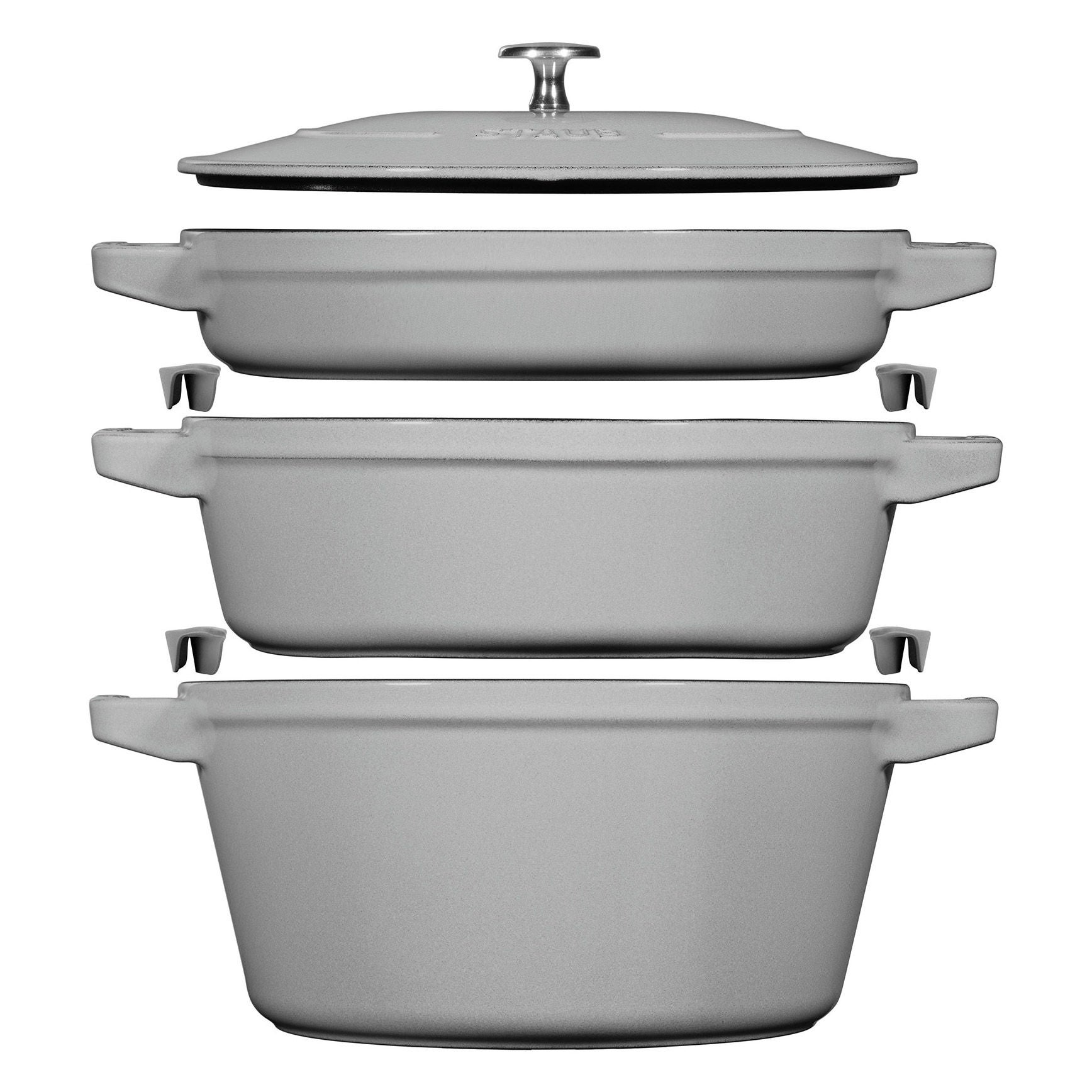 Staub 4-piece Stackable Cast Iron Cookware Set
