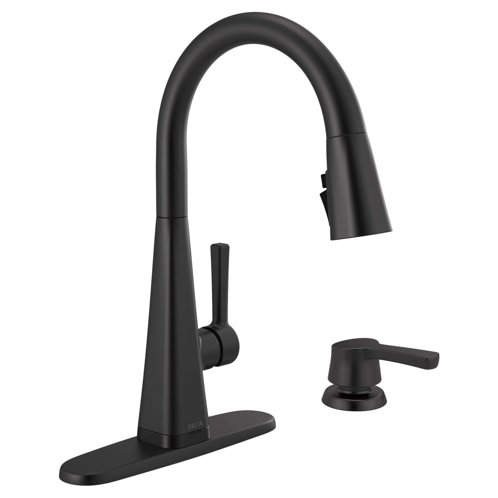 Delta Lenta Pull-down Kitchen Faucet with Soap Dispenser