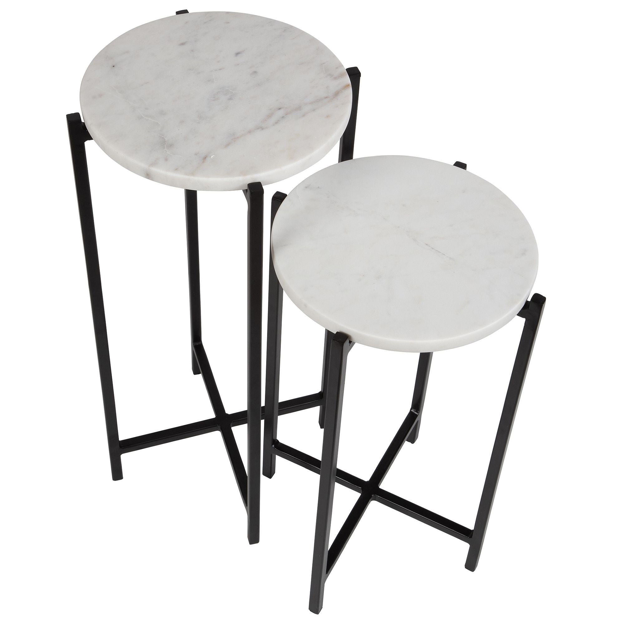 Concord 2-piece Marble Nesting Side Tables