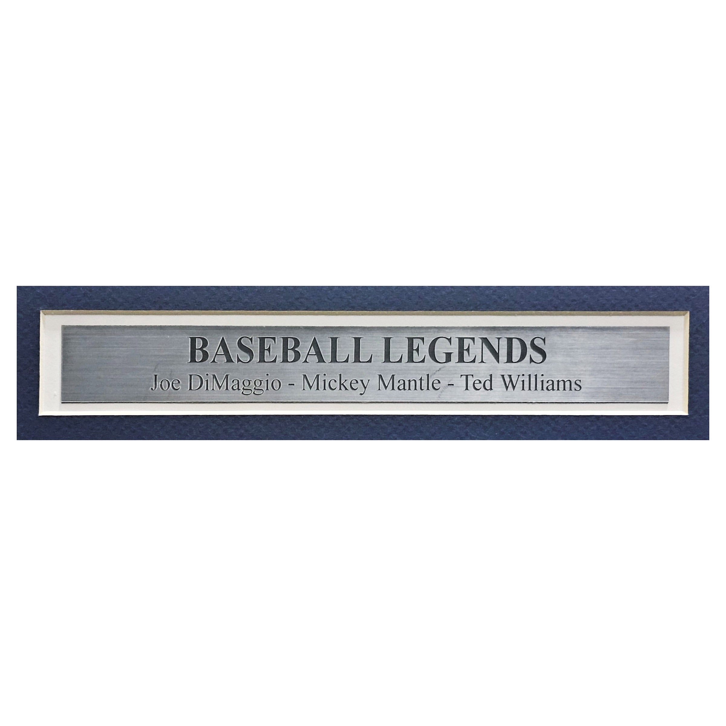 Mantle/DiMaggio/Williams Autographed Framed 16x20 Photo