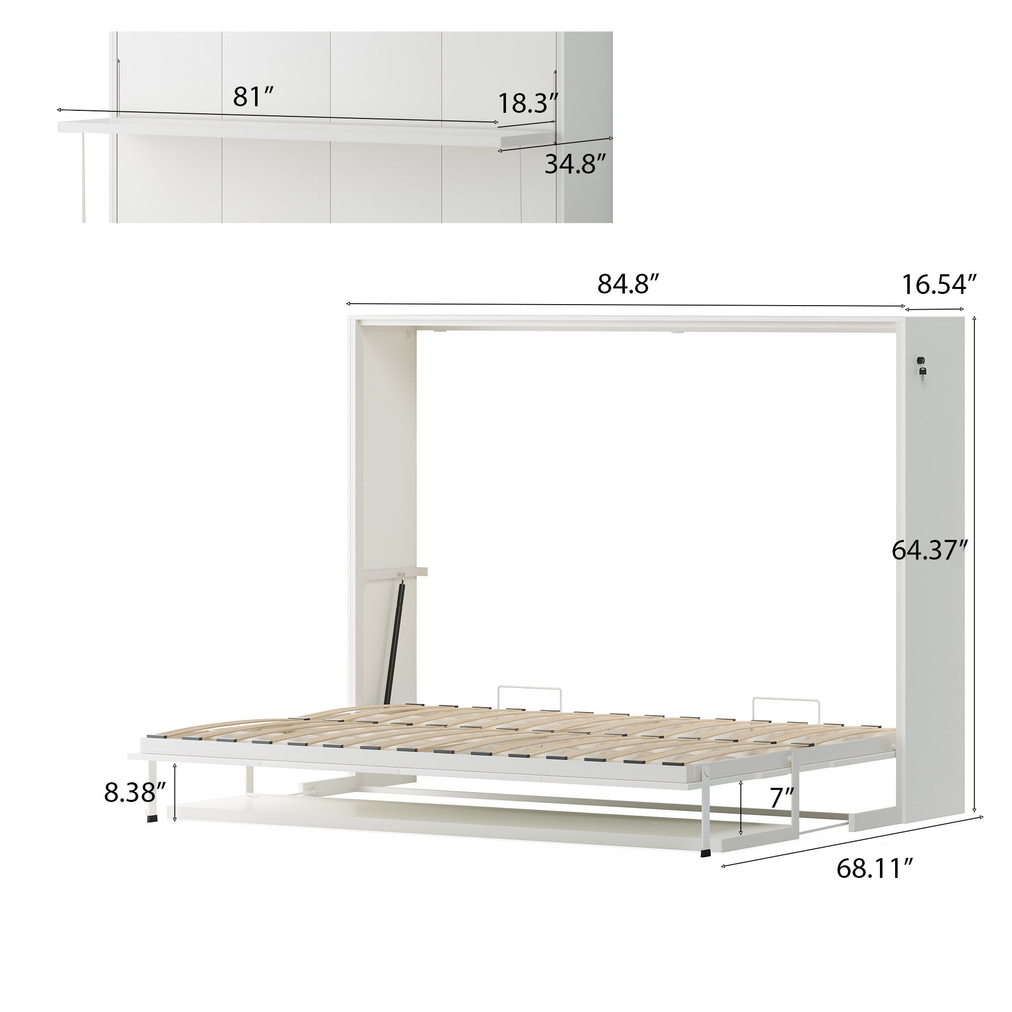 Adelaide Queen Murphy Bed with Desk