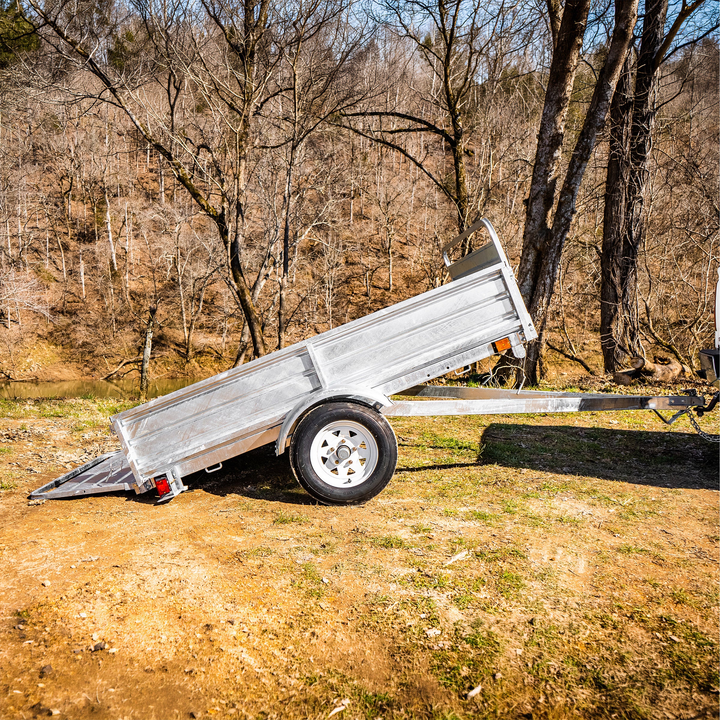 DK2 by Marlon 4.5 ft. x 7.5 ft. Single Axle Galvanized Multi-Utility Steel Trailer Kit