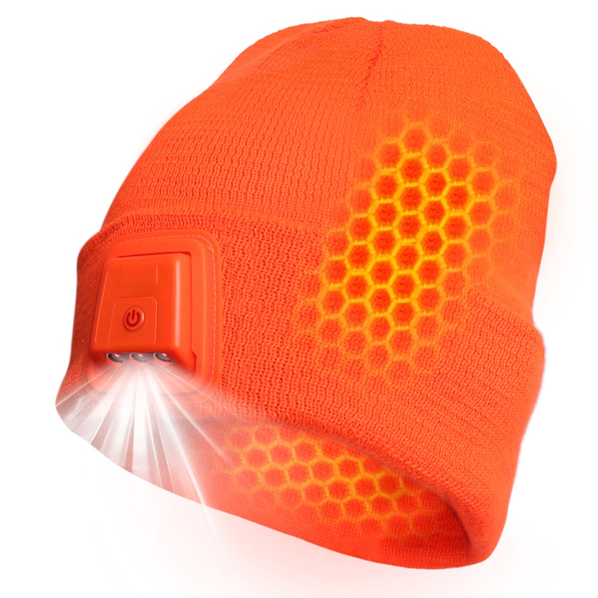 Mobile Warming Heated Beanie with LED Light
