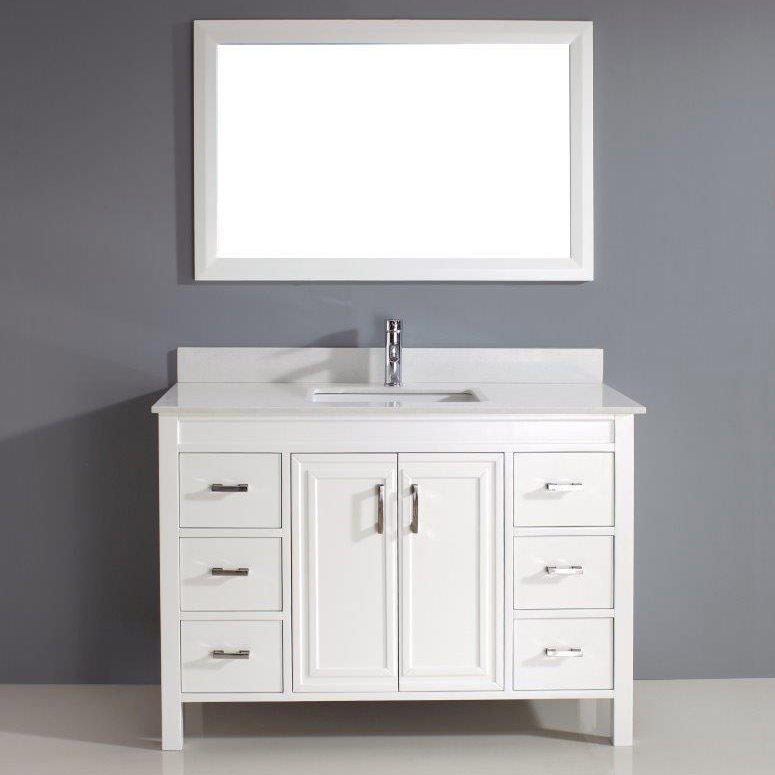 Corniche 48" White Vanity by Studio Bathe