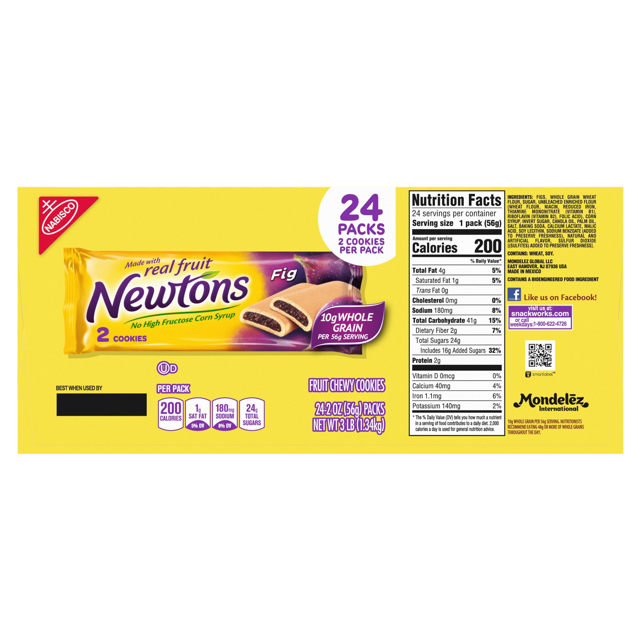 Newtons Fig Cookies, 2 oz, 24-count