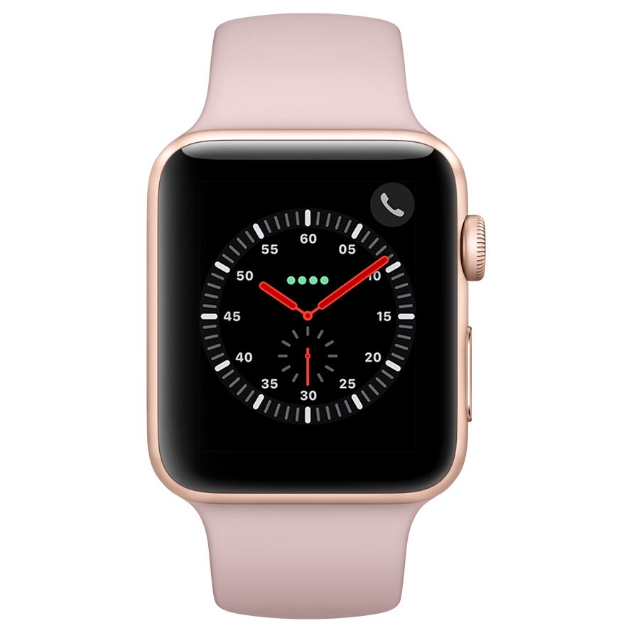Apple Watch Series 3 GPS + Cellular with Pink Sand Sport Band - 38mm - Gold