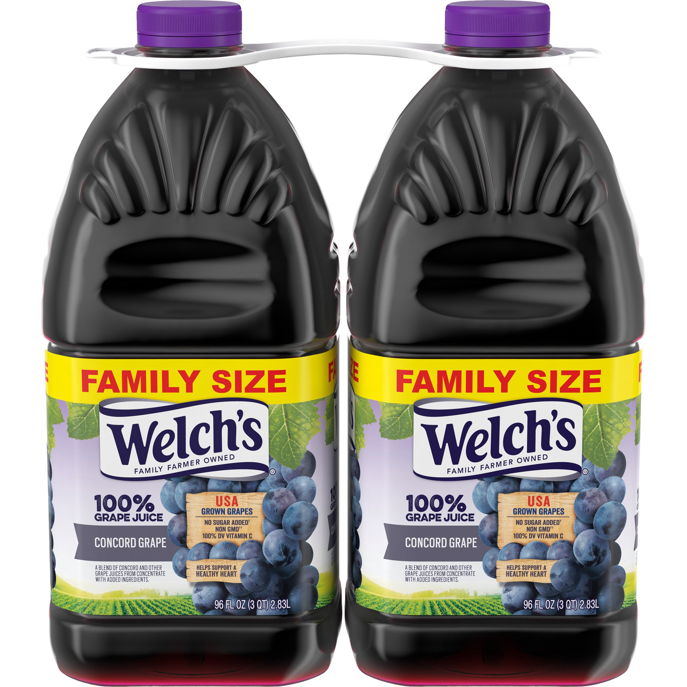 Welch's, 100% Grape Juice Blend, Concord Grape, 96 fl oz, 2-Count