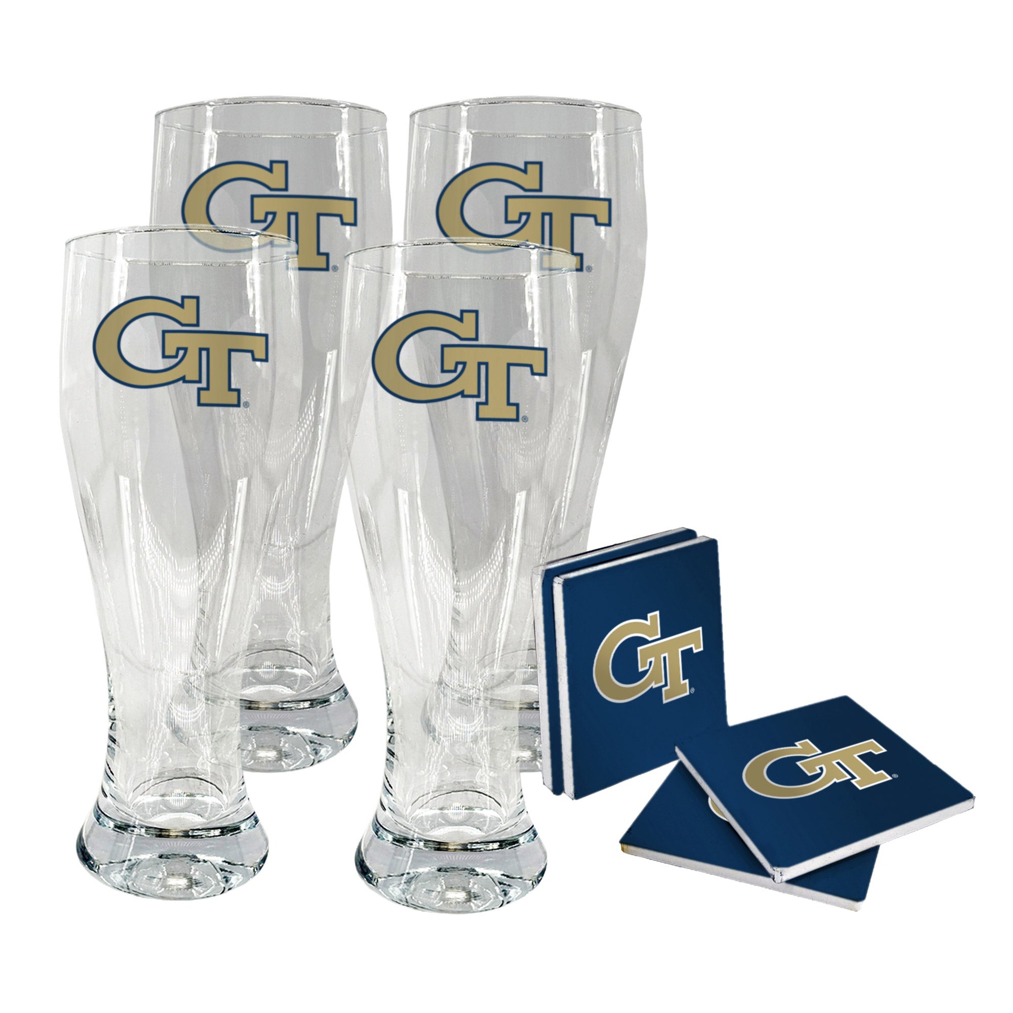 NCAA Pilsner & Coaster Set