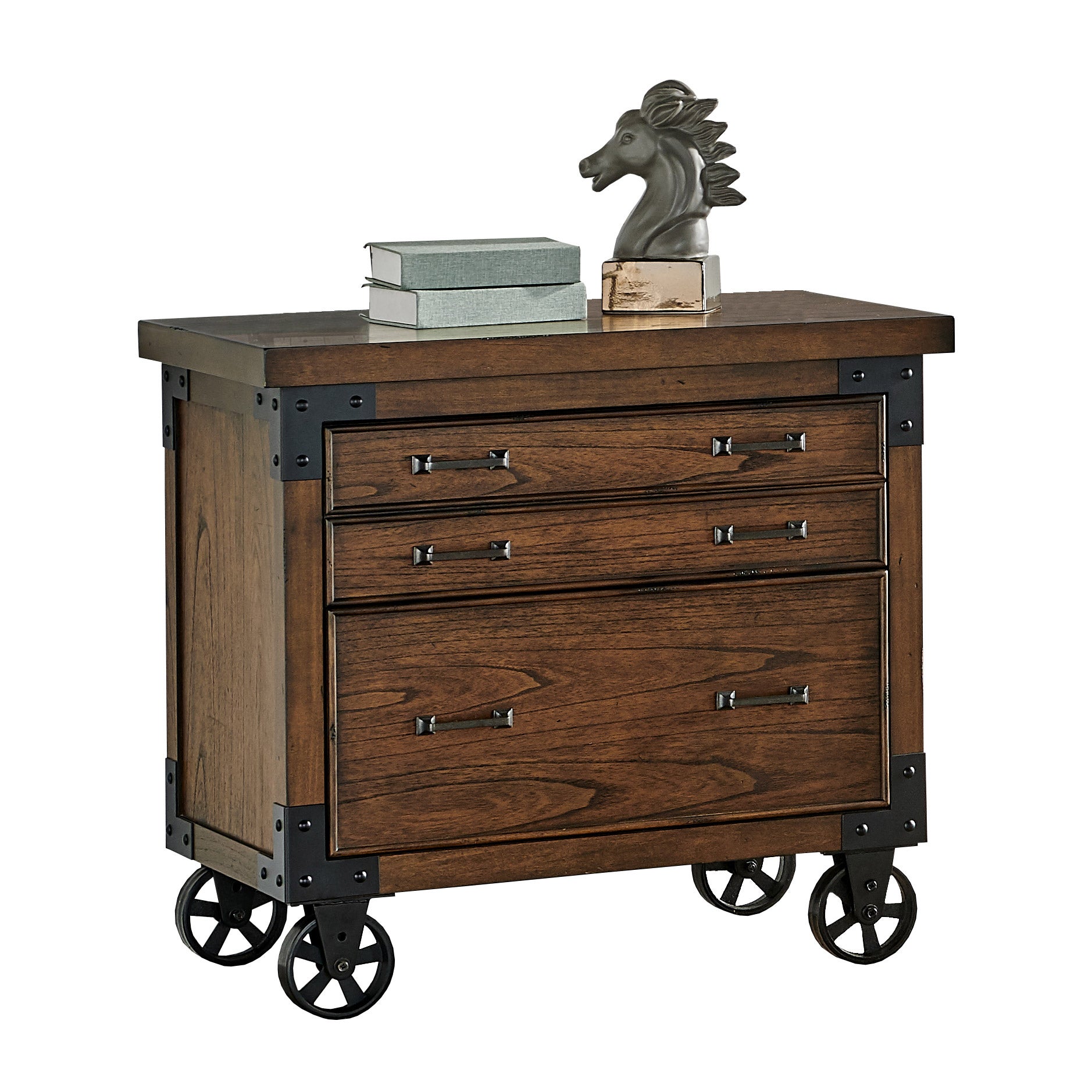 Aberdeen 3-piece Desk, Open Bookcase and File