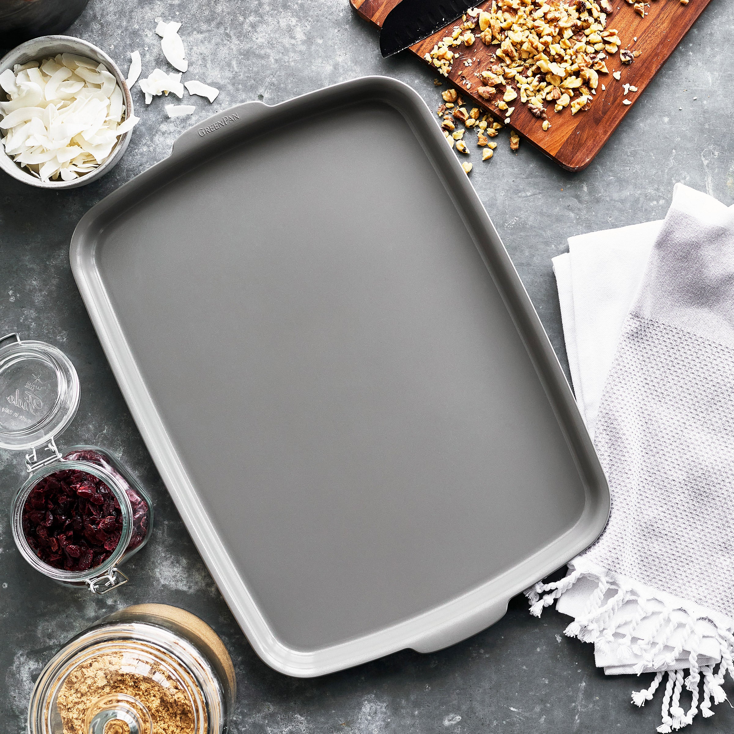 GreenPan Ceramic Non-Stick Baking Half Sheet Pans, 2-Pack