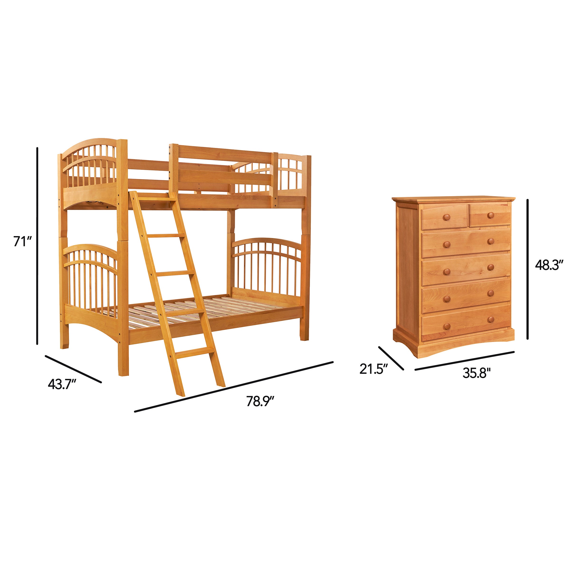 McKenzie Bedroom Collection in Light Brown
