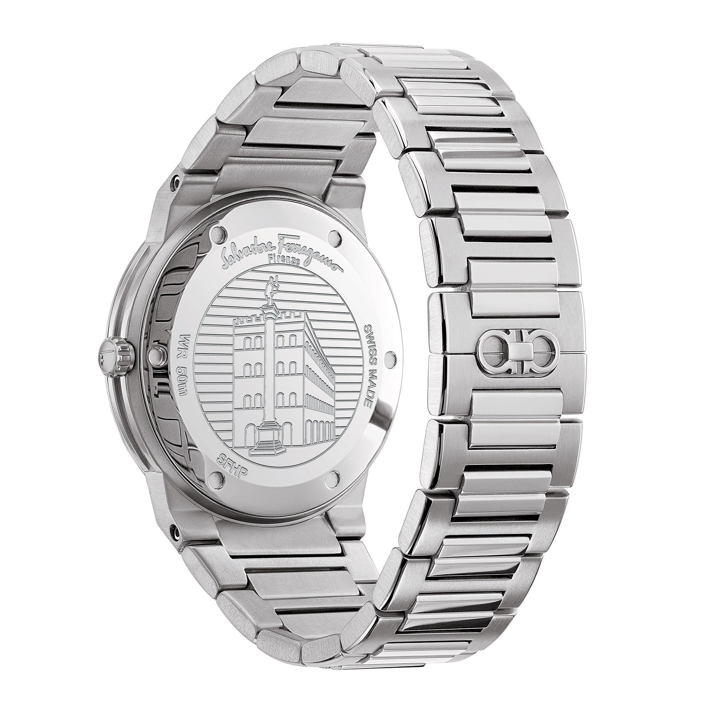 Ferragamo Sapphire Blue Guilloché Dial Men's Quartz Watch, 41mm