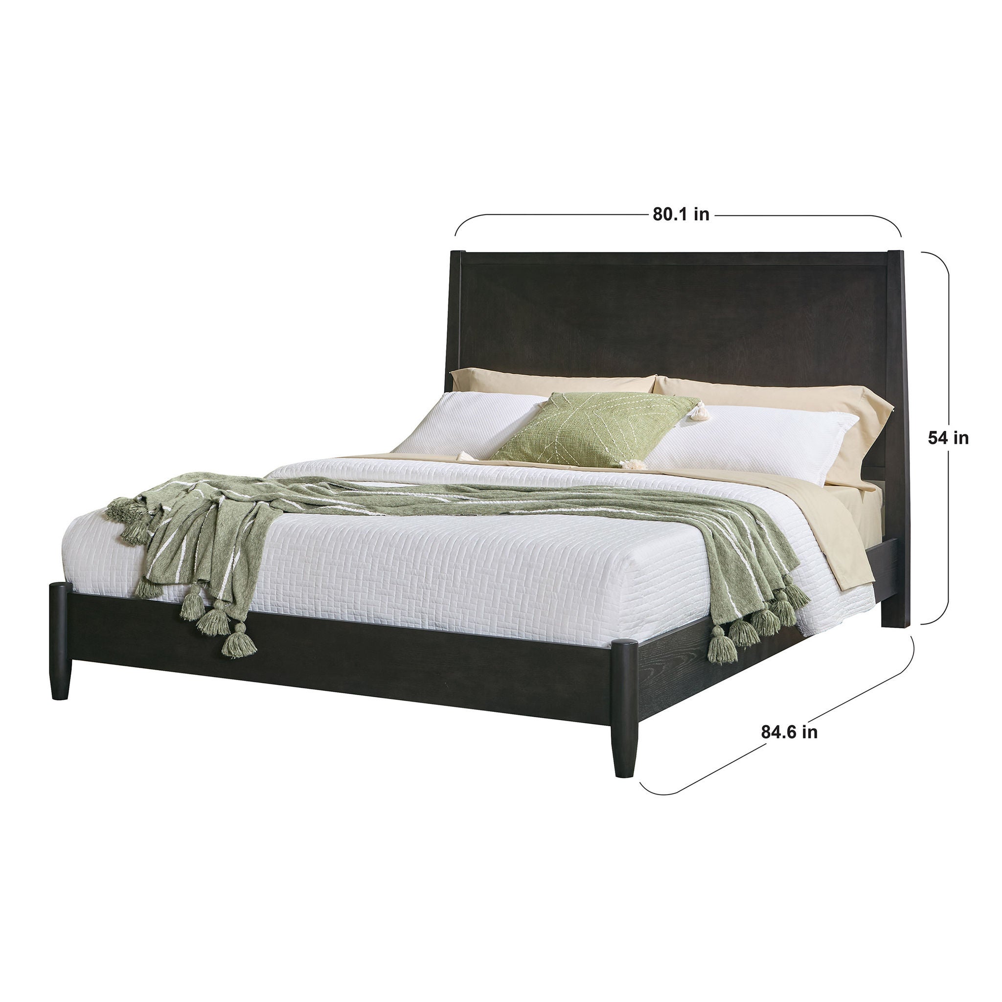 Redmond Panel Bed Frame, Charcoal Finish