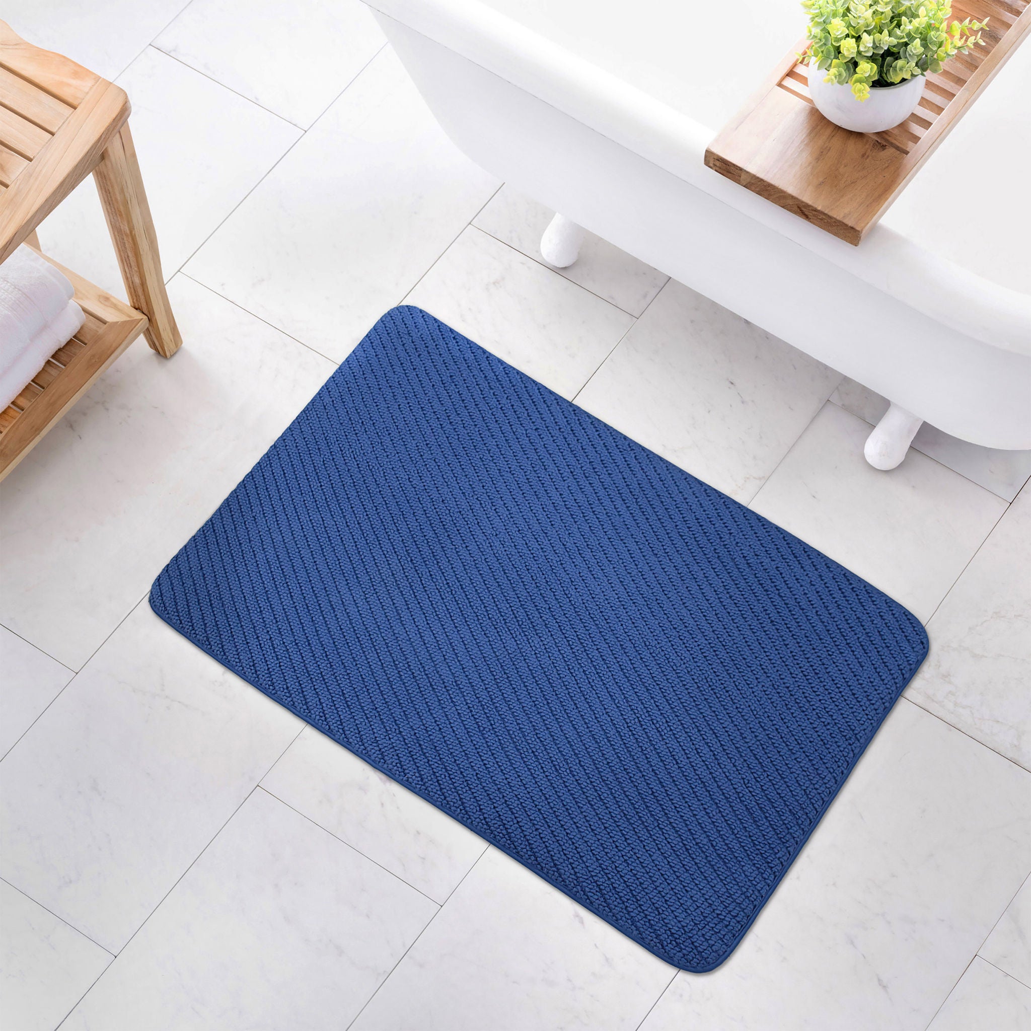 Cotton Twill Memory Foam Bath Rug