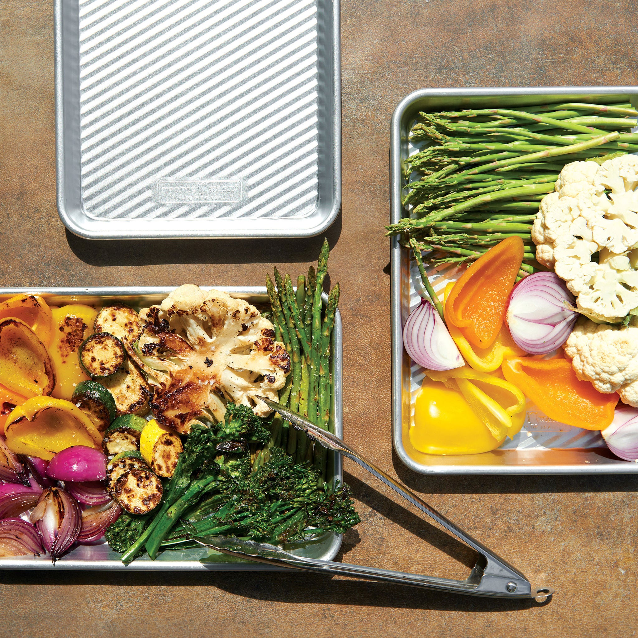 Nordic Ware Prep, Grill, & Serve Quarter Sheet Pans, Set of 3
