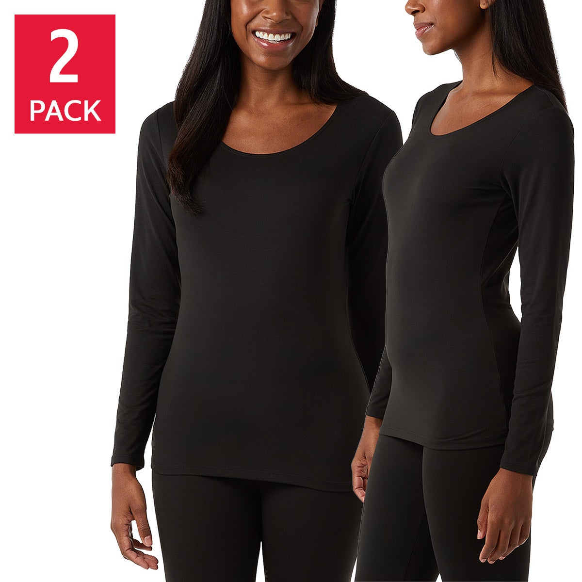 32 Degrees Women's Heat Tee, 2-pack