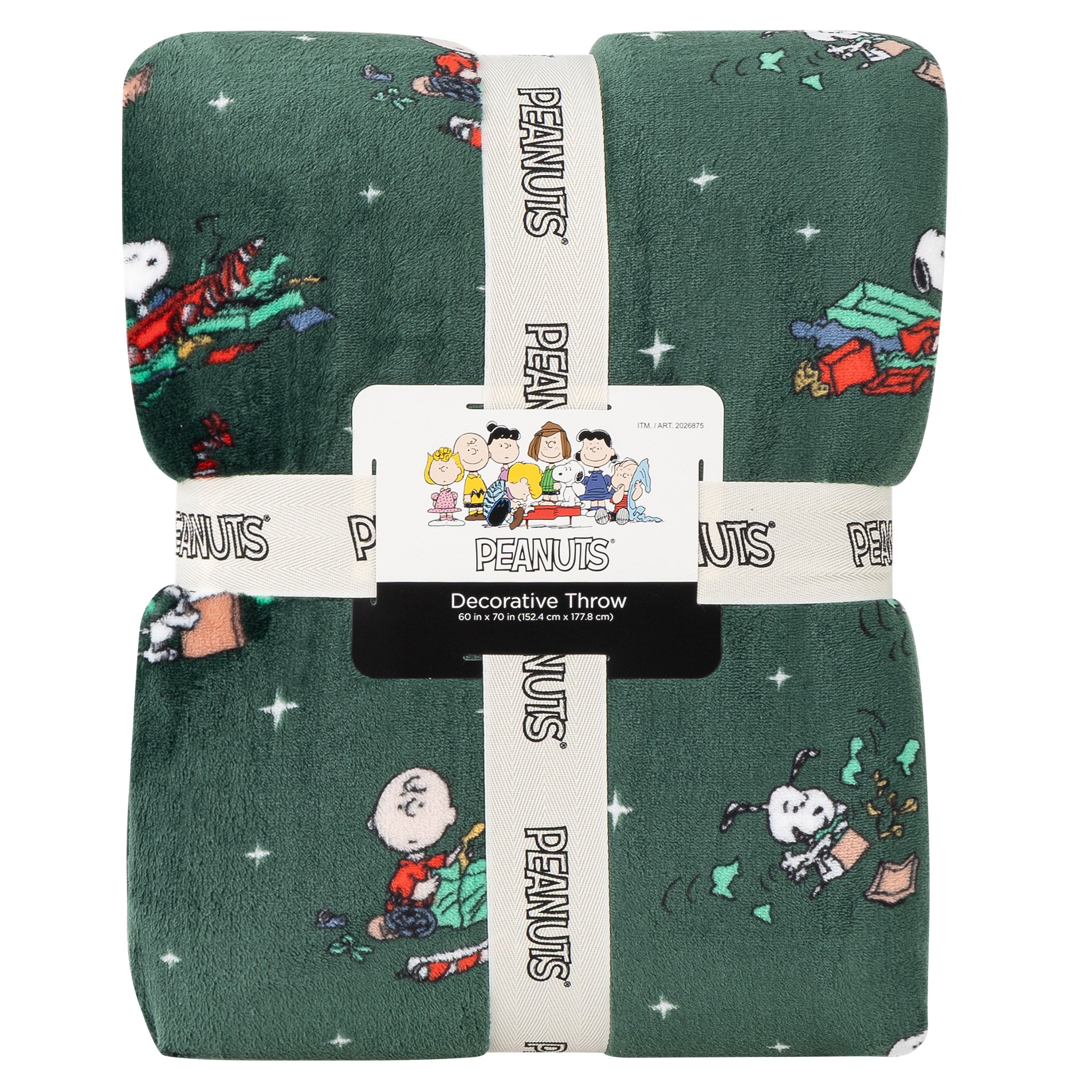 Peanuts Printed VelvetLoft Throw, Holiday 2-pack